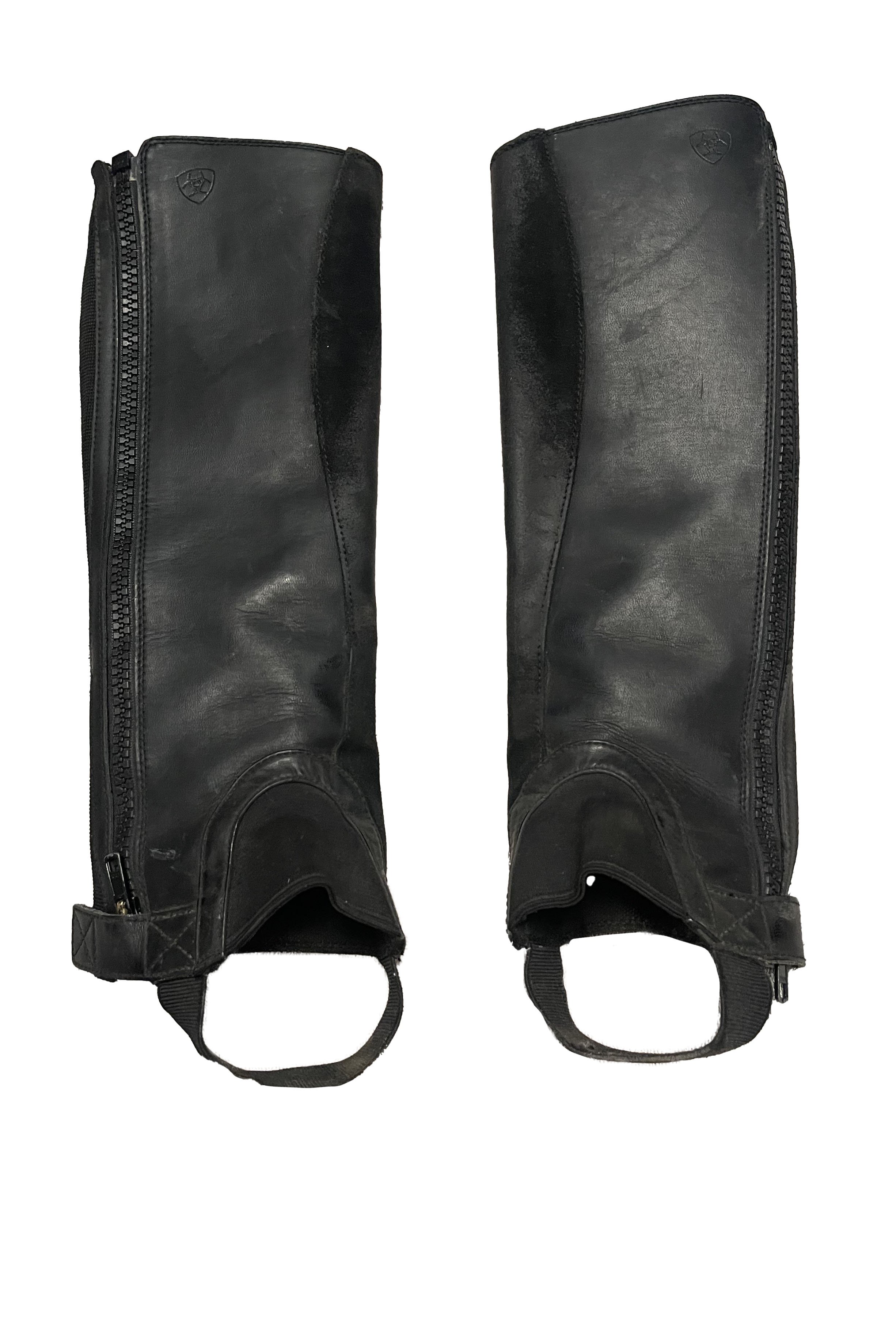 Ariat Scout Youth Half Chaps In Black - Kids Large/Tall - 2nd Round Equestrian