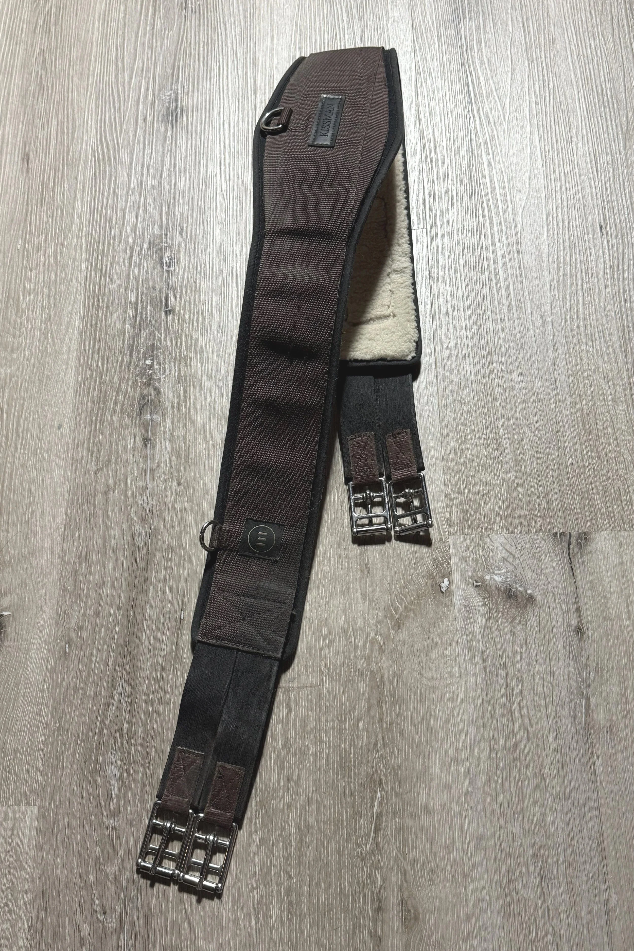 Equifit Essential Schooling Girth With Sheepswool Liner In Brown - 54"