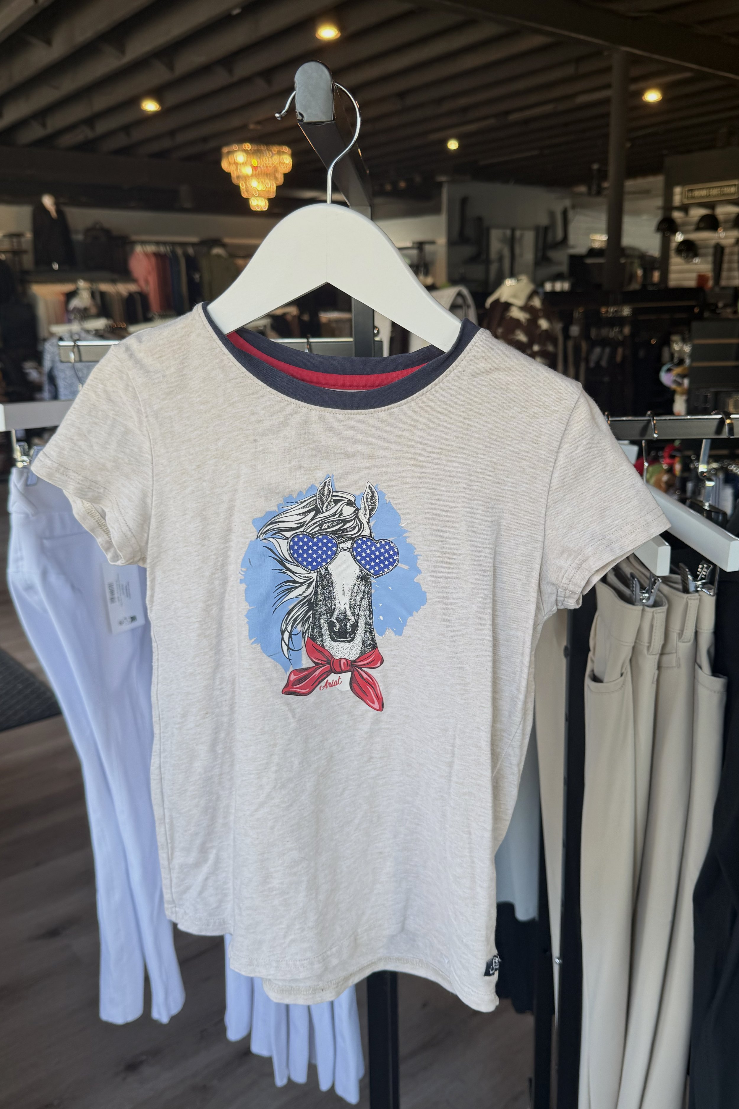 Ariat Fabulous Tee In Beige - Kids XS