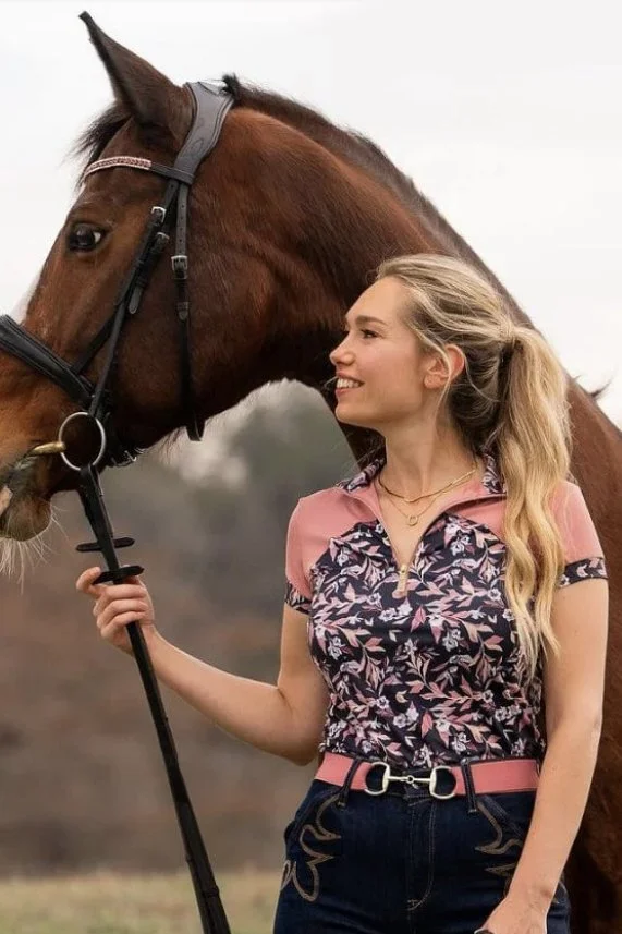 Novella The Leah Short Sleeve In Dusty Rose Floral - XL