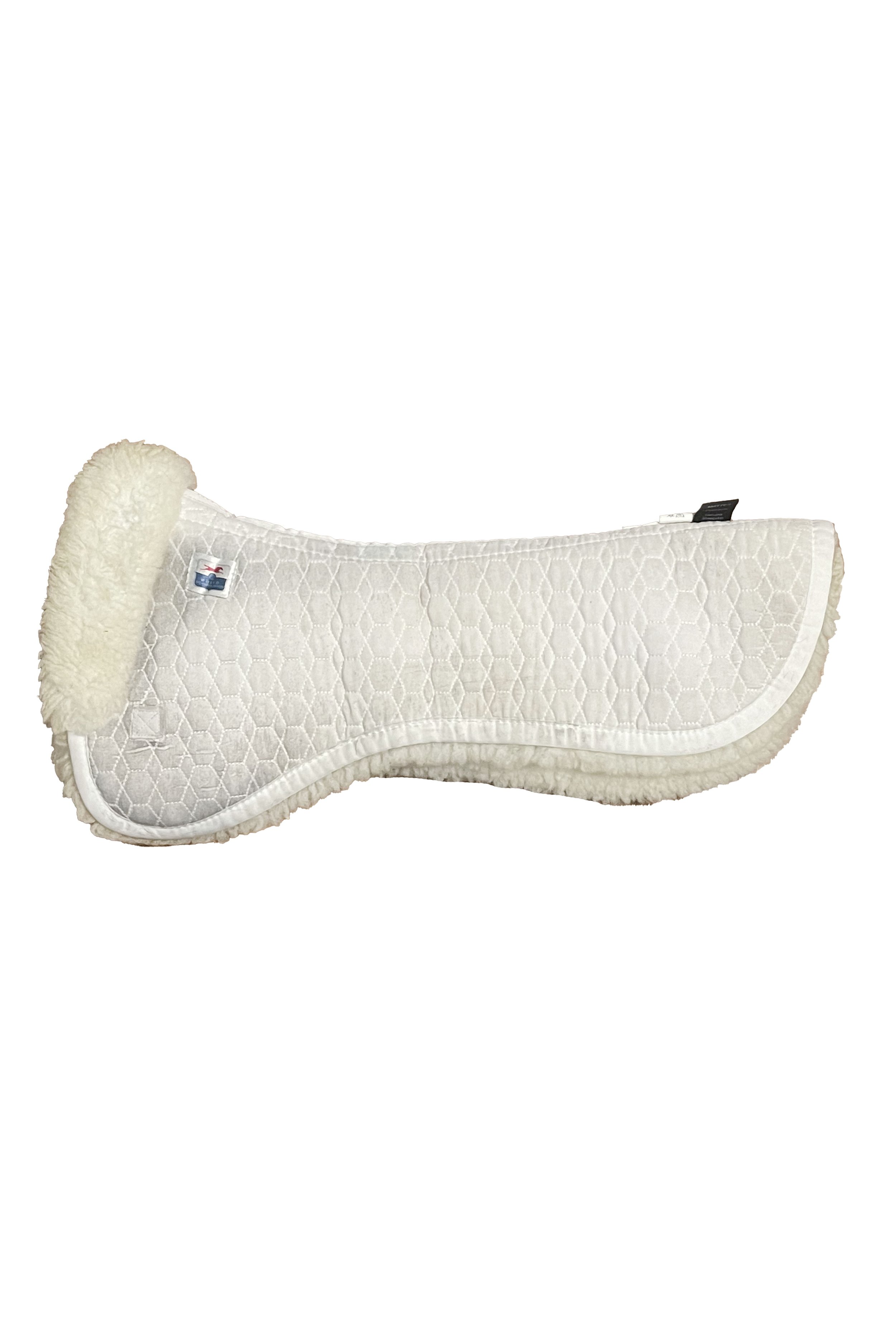E.A. Mattes Sheepskin Dressage Half Pad In White - Large