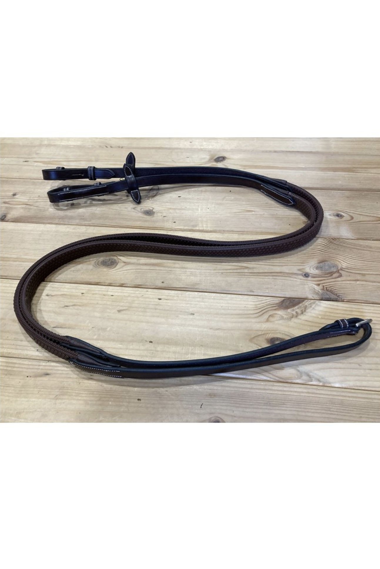 JUMP'IN Simple Rubber Reins In Navy & Black - 2nd Round Equestrian
