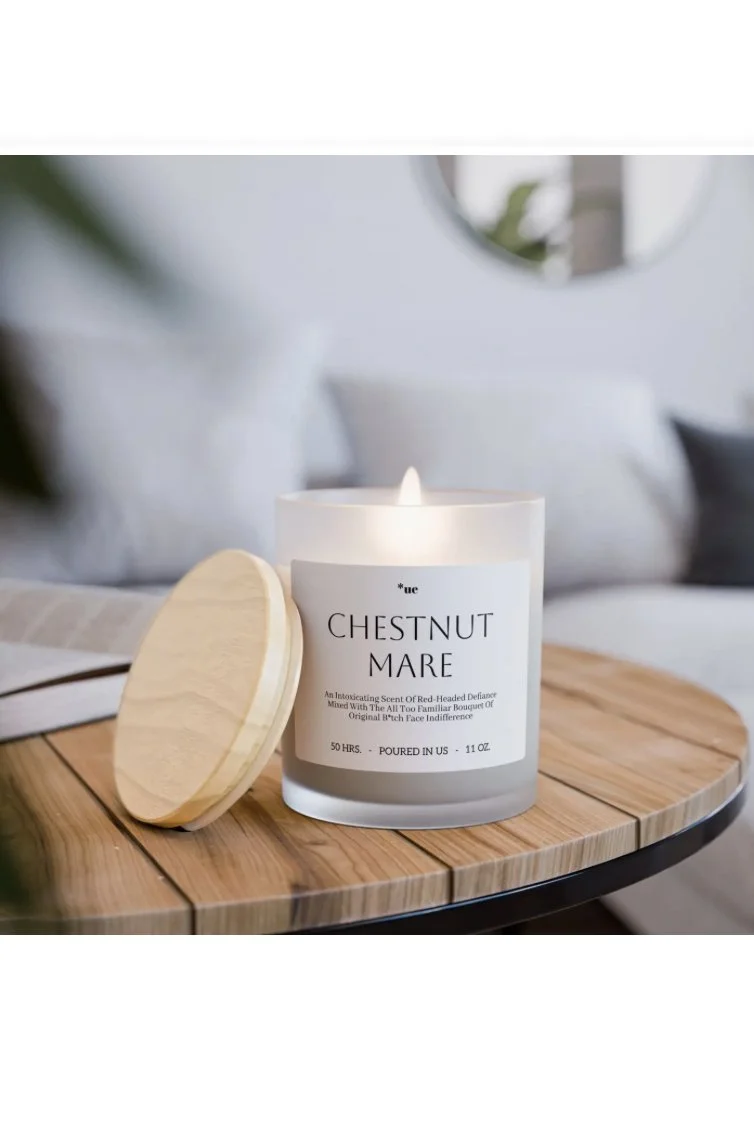 UN.SUS.TAIN.A.BLE Chestnut Mare Frosted Glass Candle - Vanilla