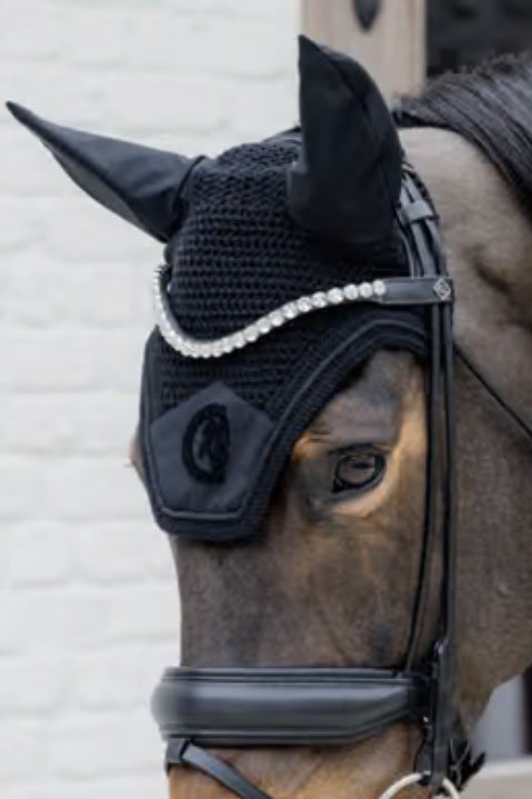 Kentucky Horsewear Fly Veil Wellington 3D Logo In Black - Full - 2nd Round Equestrian
