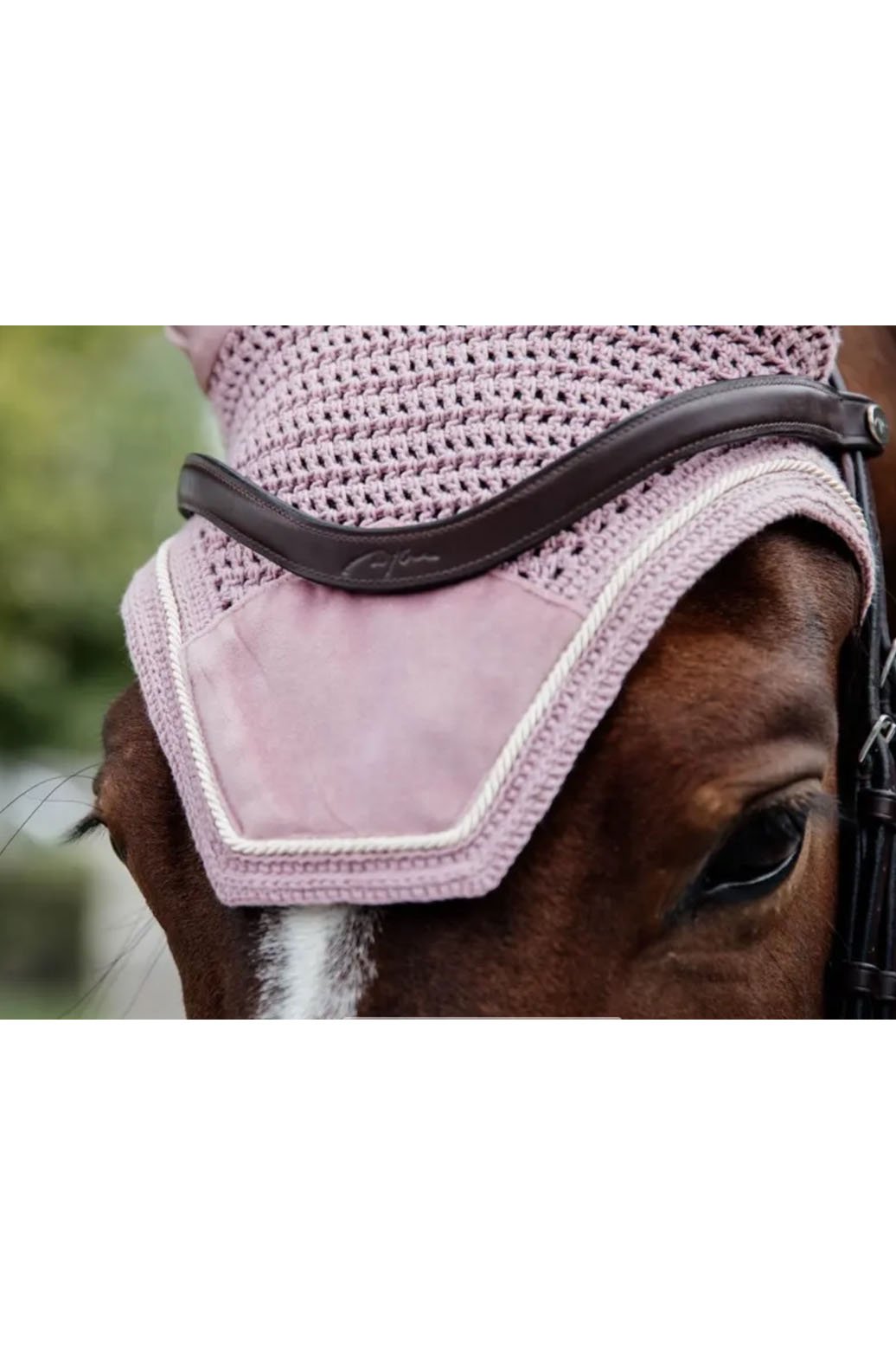 Kentucky Horsewear Fly Veil Wellington Velvet In Old Rose - 2nd Round Equestrian