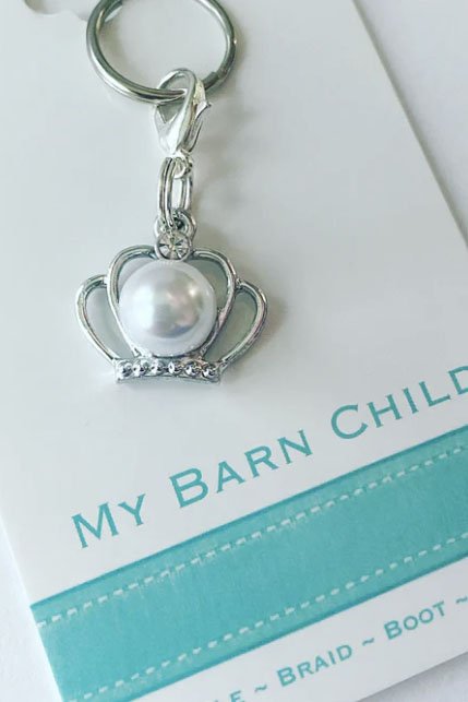 My Barn Child Bridle Charm: Crown Pearl