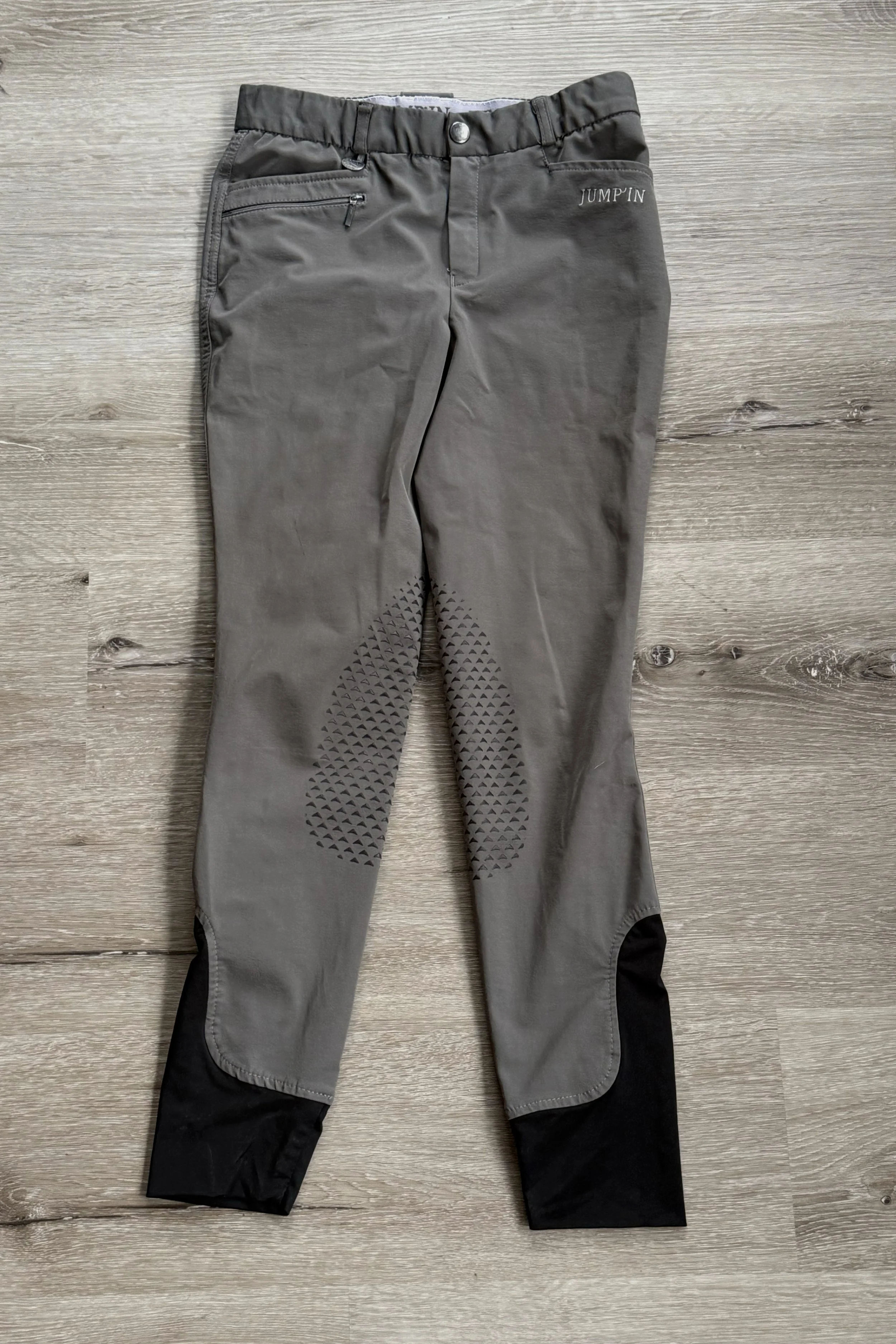 Jump In Unisex Sacha Knee Grip Breech In Grey - Kids 16