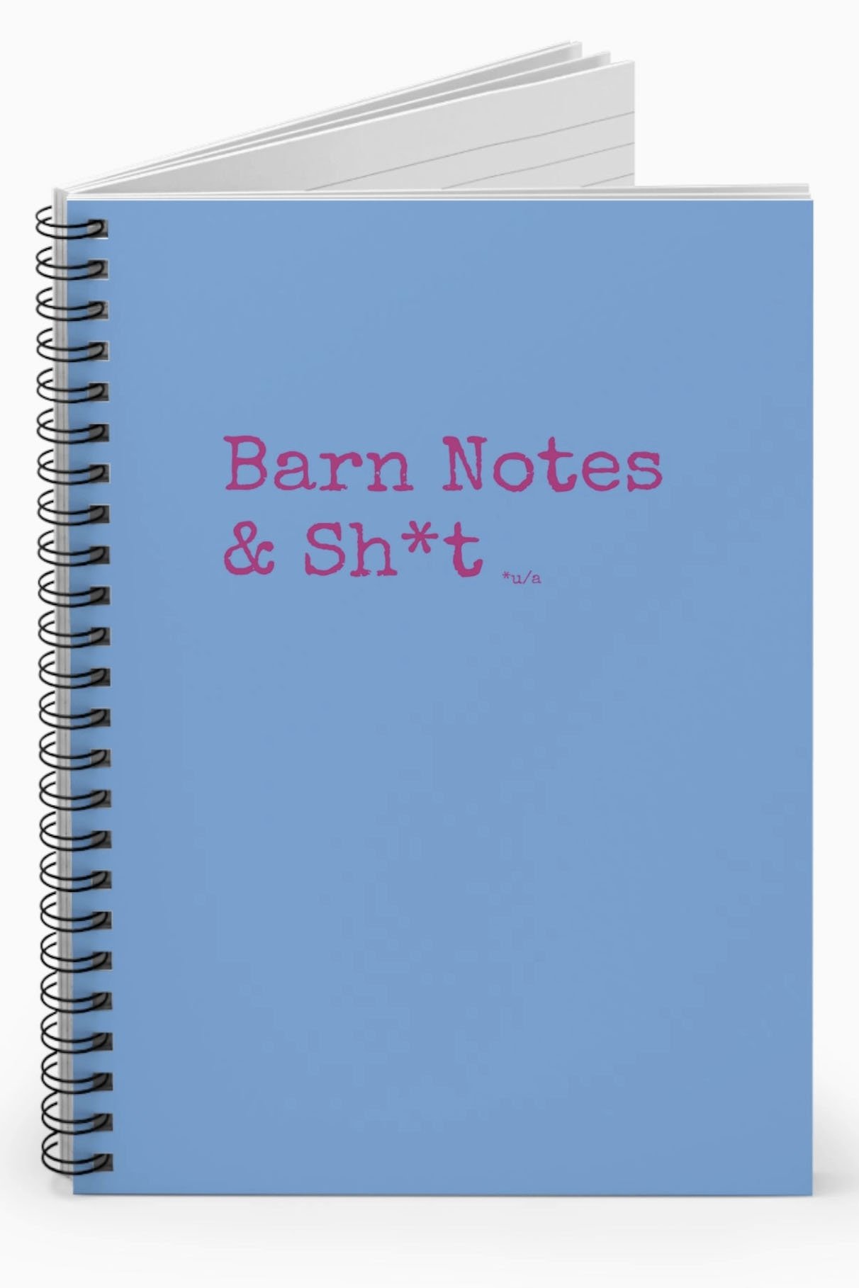 Un.sus.tain.a.ble Apparel Ruled Line Spiral Notebook - Barn Notes - Lt. Blue - 2nd Round Equestrian