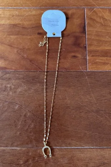 Horseshoe Necklace In Gold
