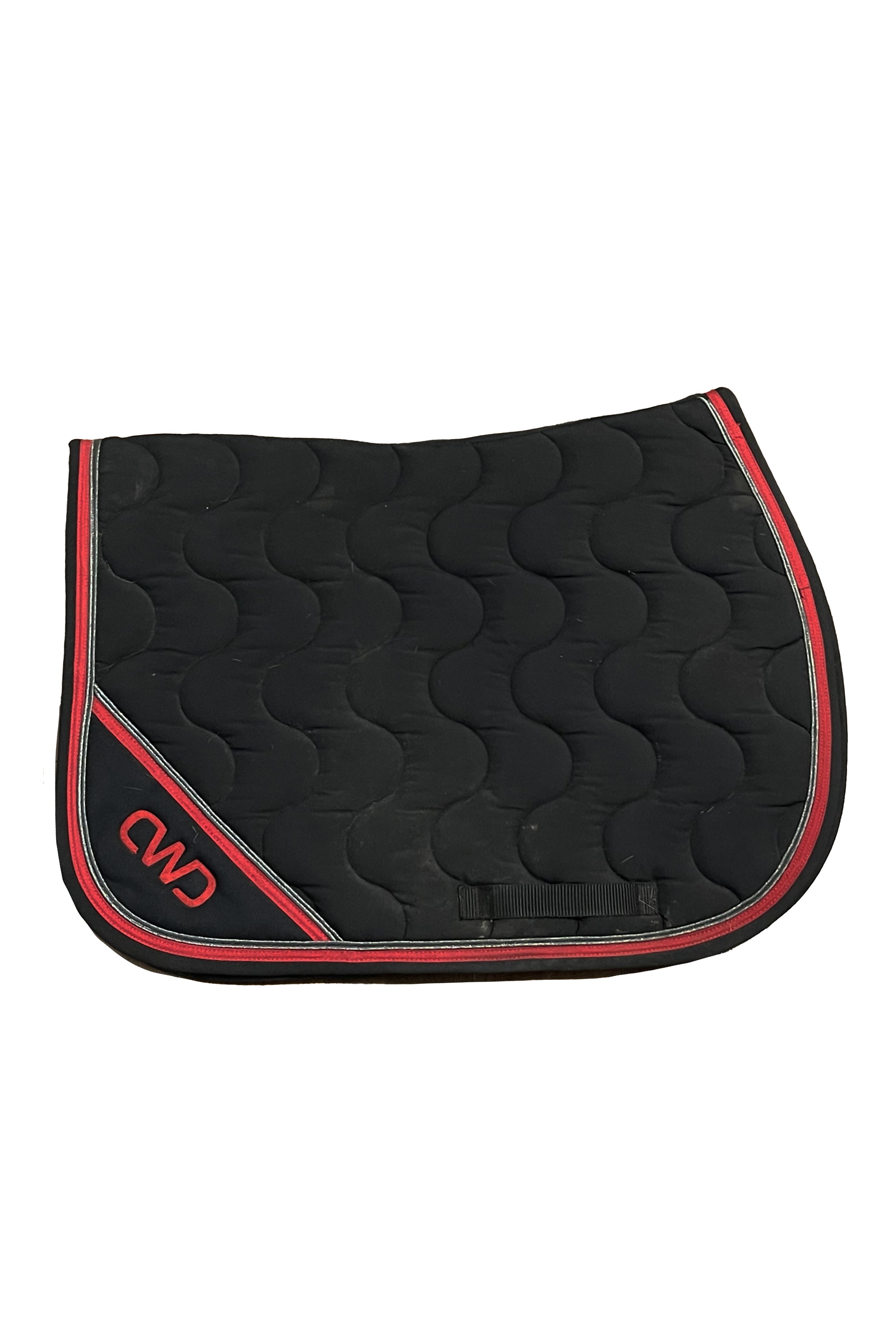 Paddock Sports Jumping Saddle Pad In Black & Red - Full - 2nd Round Equestrian