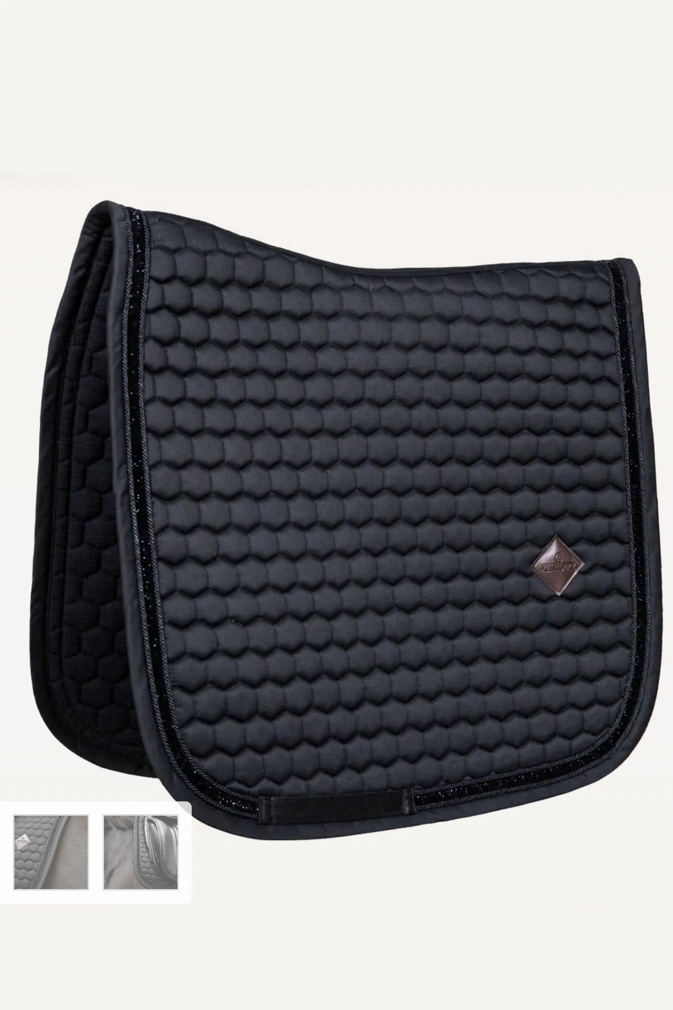Kentucky Horsewear Dressage Saddle Pad Glitter Band In Black