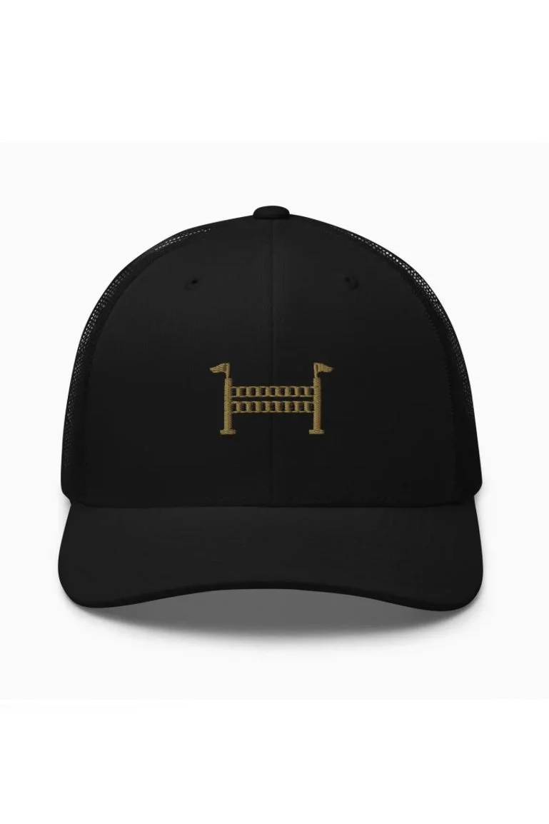 UN.SUS.TAIN.A.BLE Apparel Jumper Trucker Hat In Black & Gold