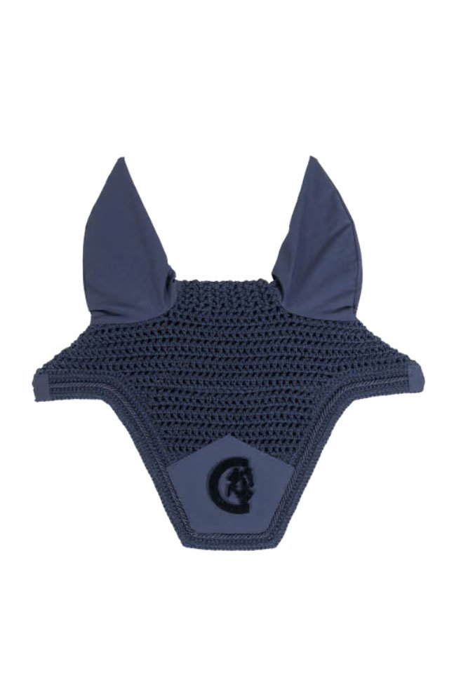 Kentucky Horsewear Fly Veil Wellington 3D Logo In Navy - Full - 2nd Round Equestrian
