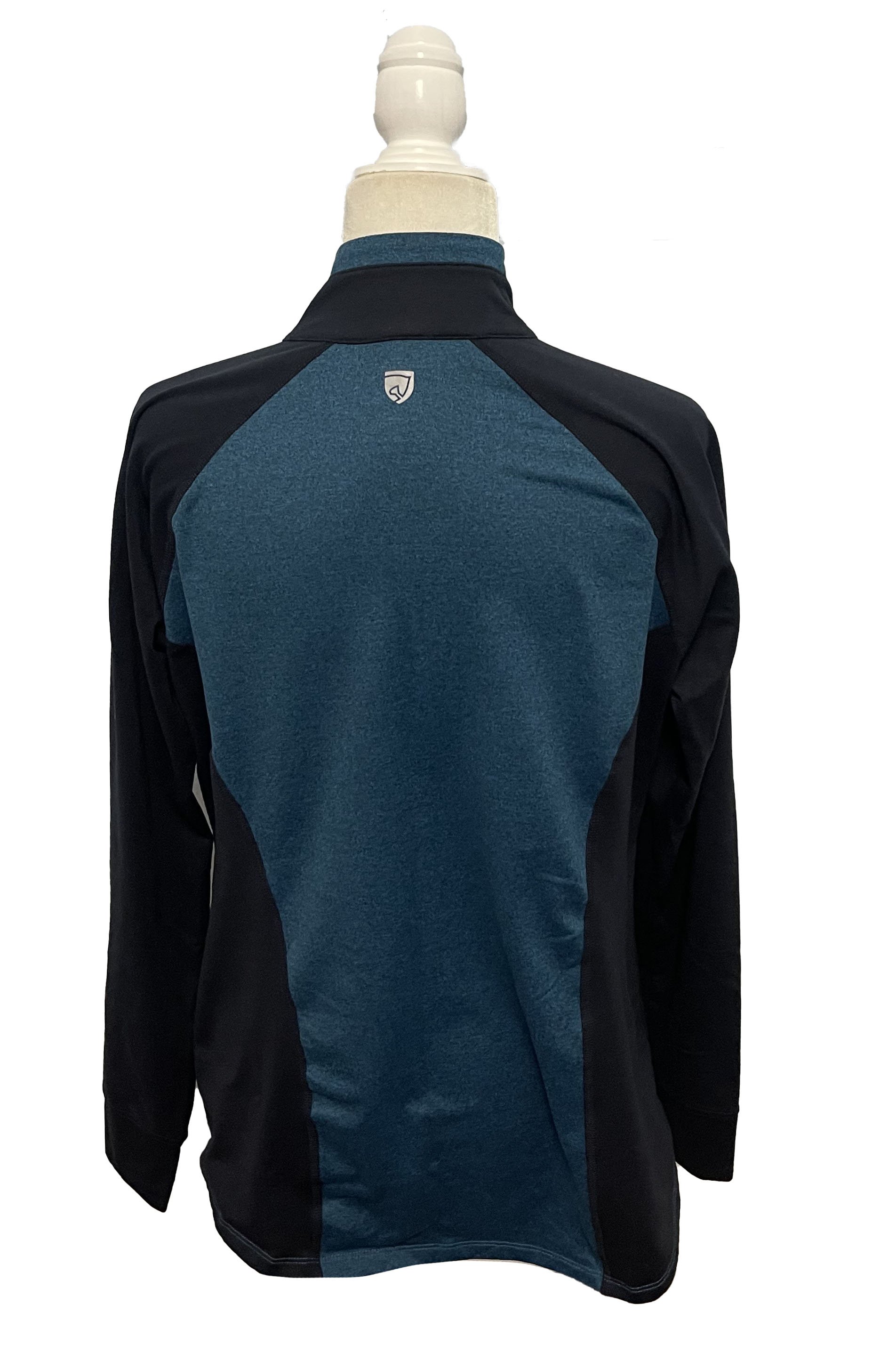 Noble Outfitters Athena Quarter Zip Shirt In Blue & Black - XL - 2nd Round Equestrian