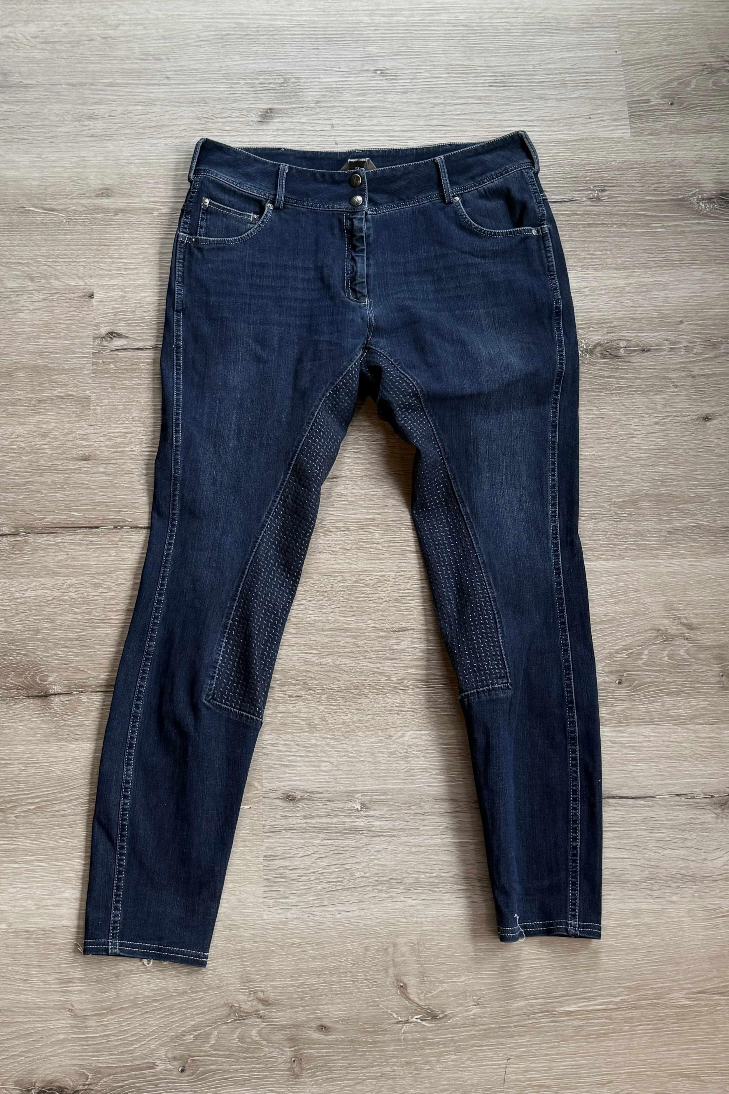 Goode Rider Vogue Full Grip Jean Breech In Dark Blue - 34R