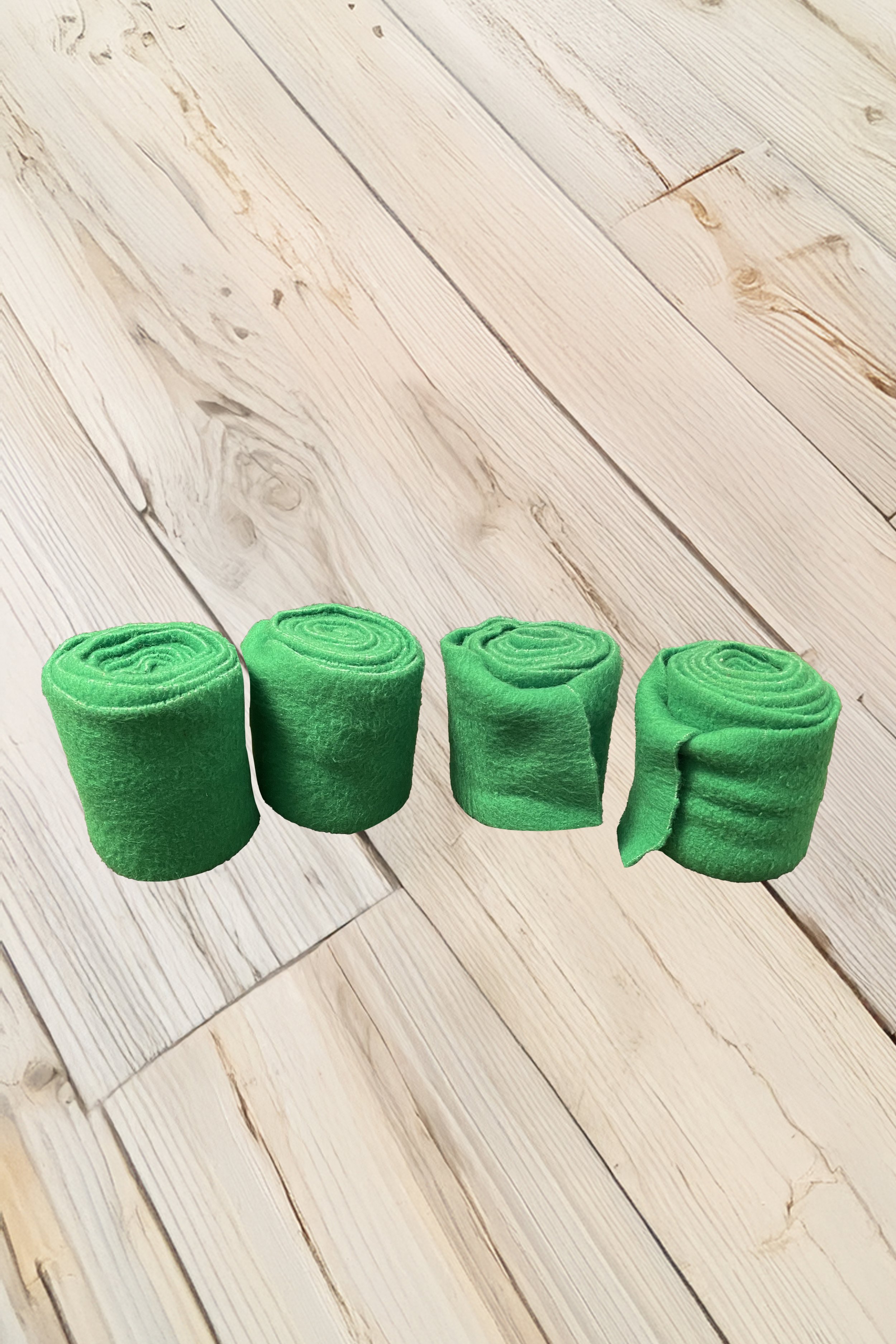 Set Of 4 Polo Wraps In Lime Green