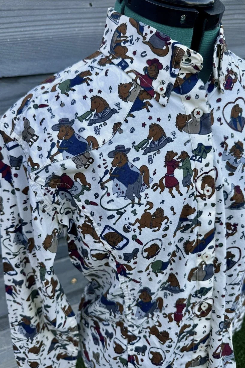 Dover Barn Party Button Down In Multicolor - XL