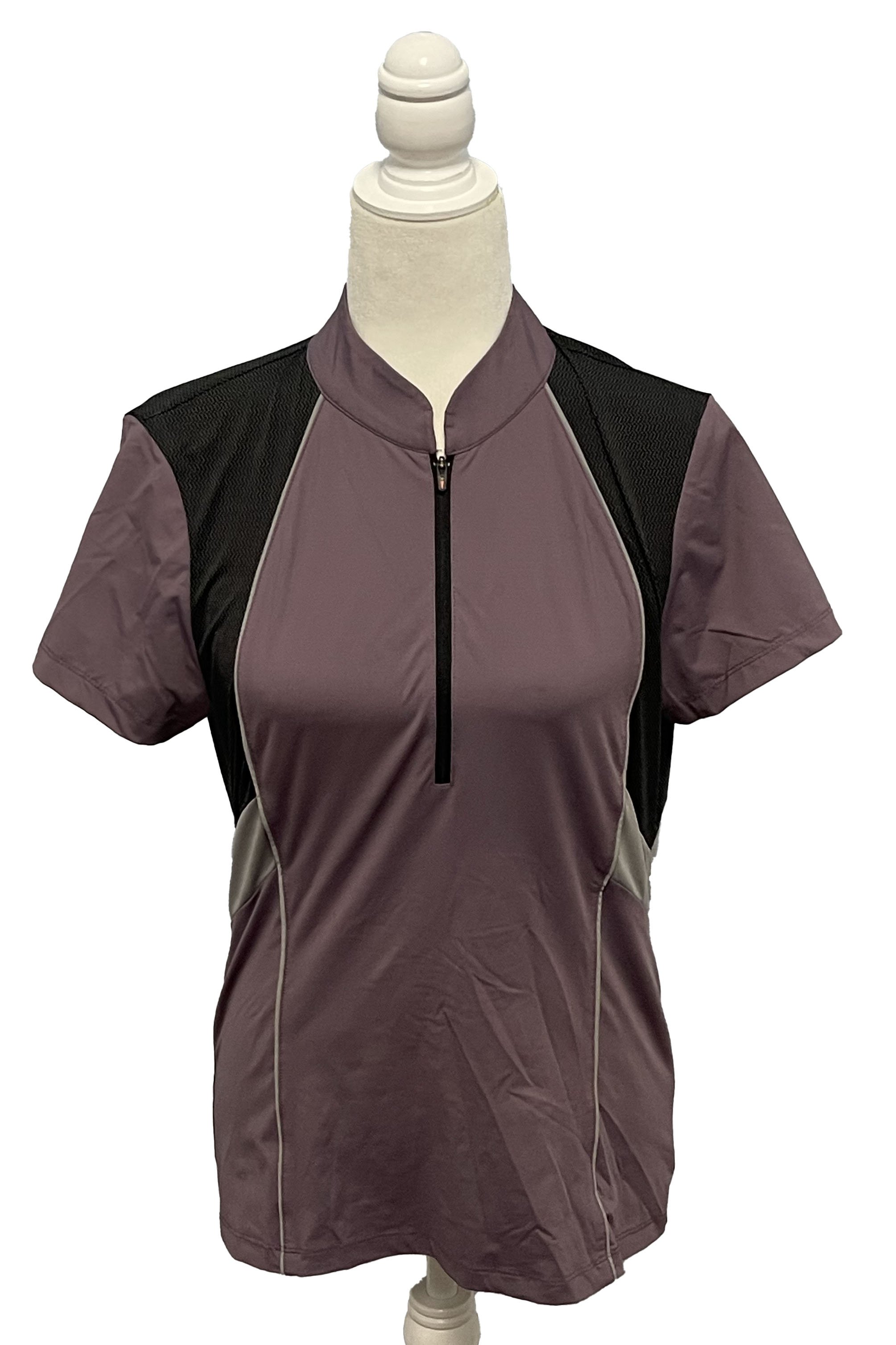 Kerrits Short Sleeve 1/4 Zip In Purple/Grey/Black - Small - 2nd Round Equestrian