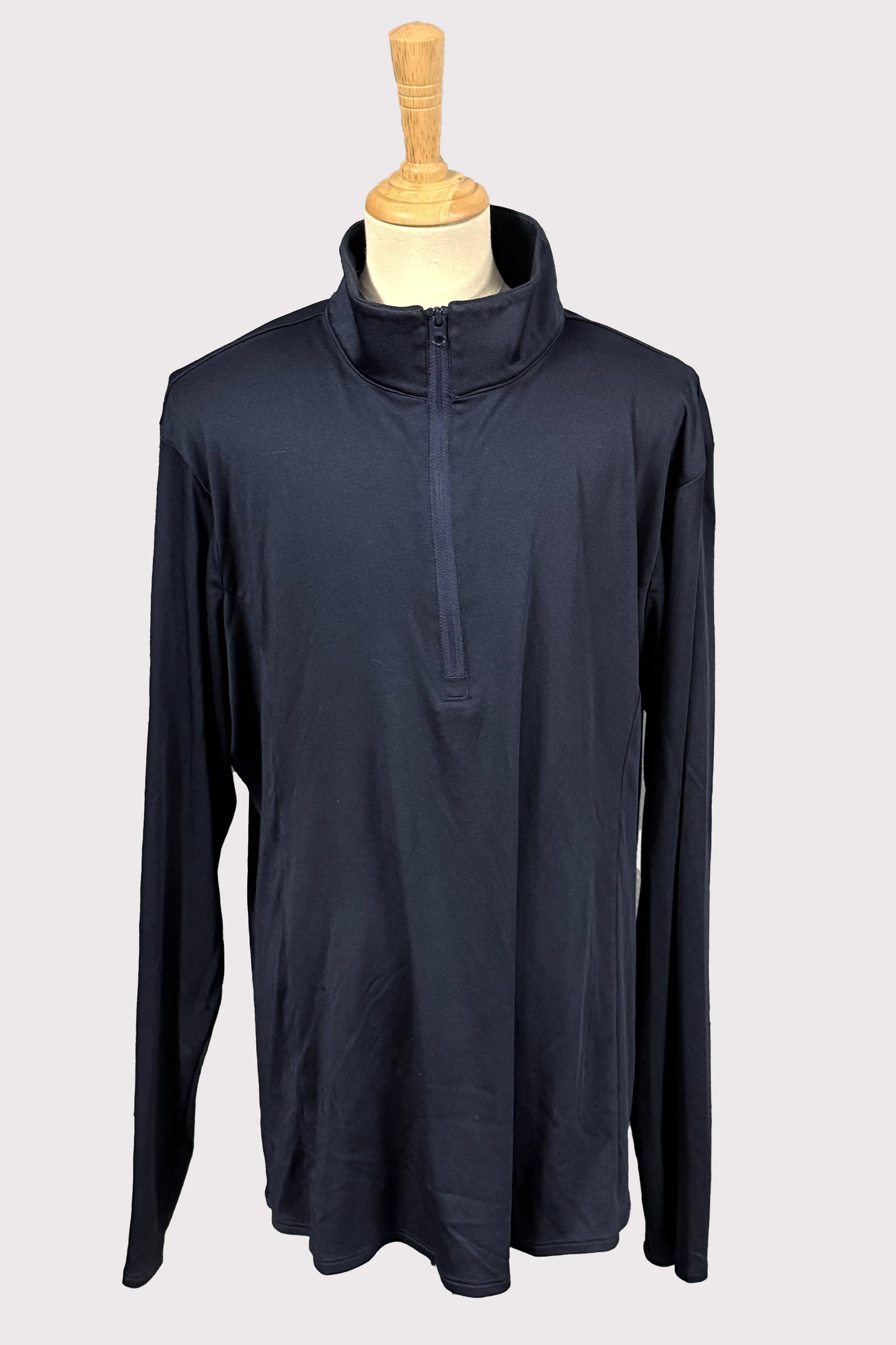Annie's Equestrian Apparel Long Sleeve 1/4 Zip In Navy - XLarge