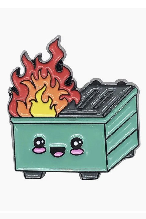 Fabdaz Dumpster Fire Soft Enamel Pin