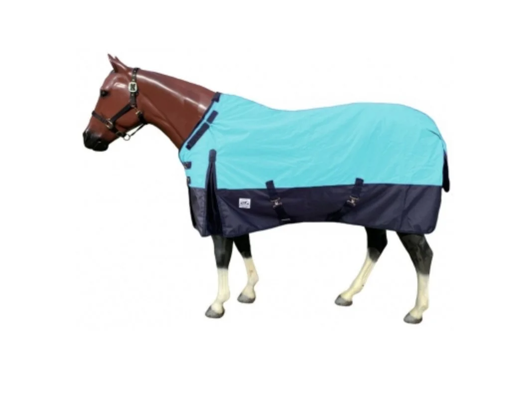 Rugged Ride 1200D 200G Waterproof Blanket W/Hood In Teal With Black - 78"