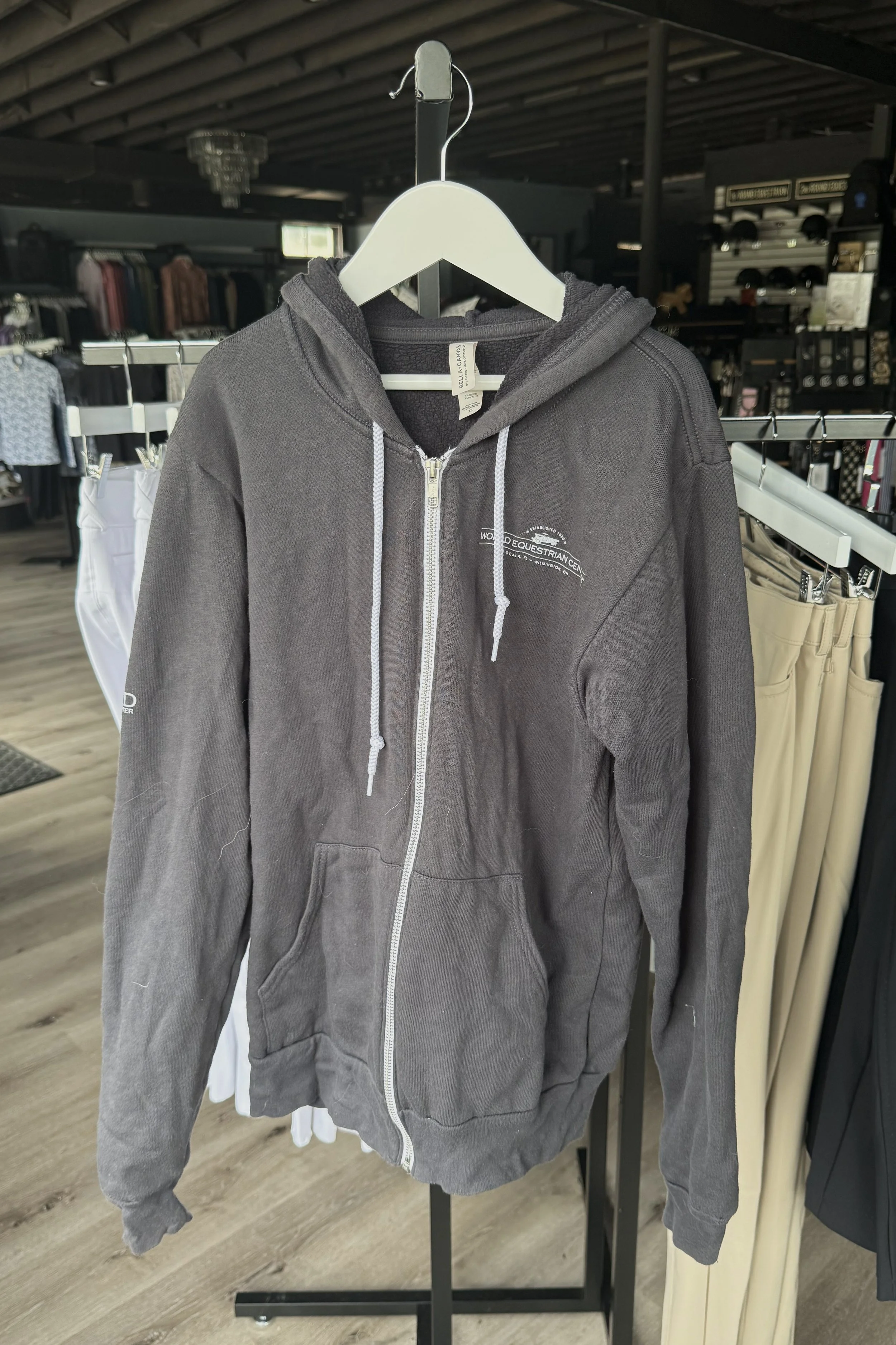 Bella & Canvas Fleece Lined Zip Up Jacket In Black - XS