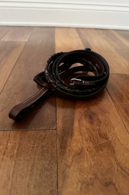 ExionPro Laced Reins in Oak Brown Size Pony