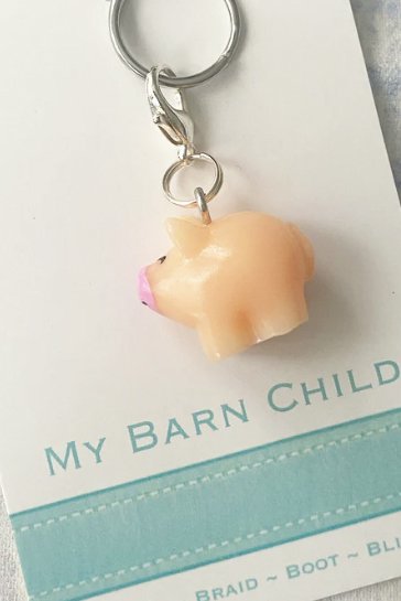 My Barn Child Bridle Charm: 3D PIG