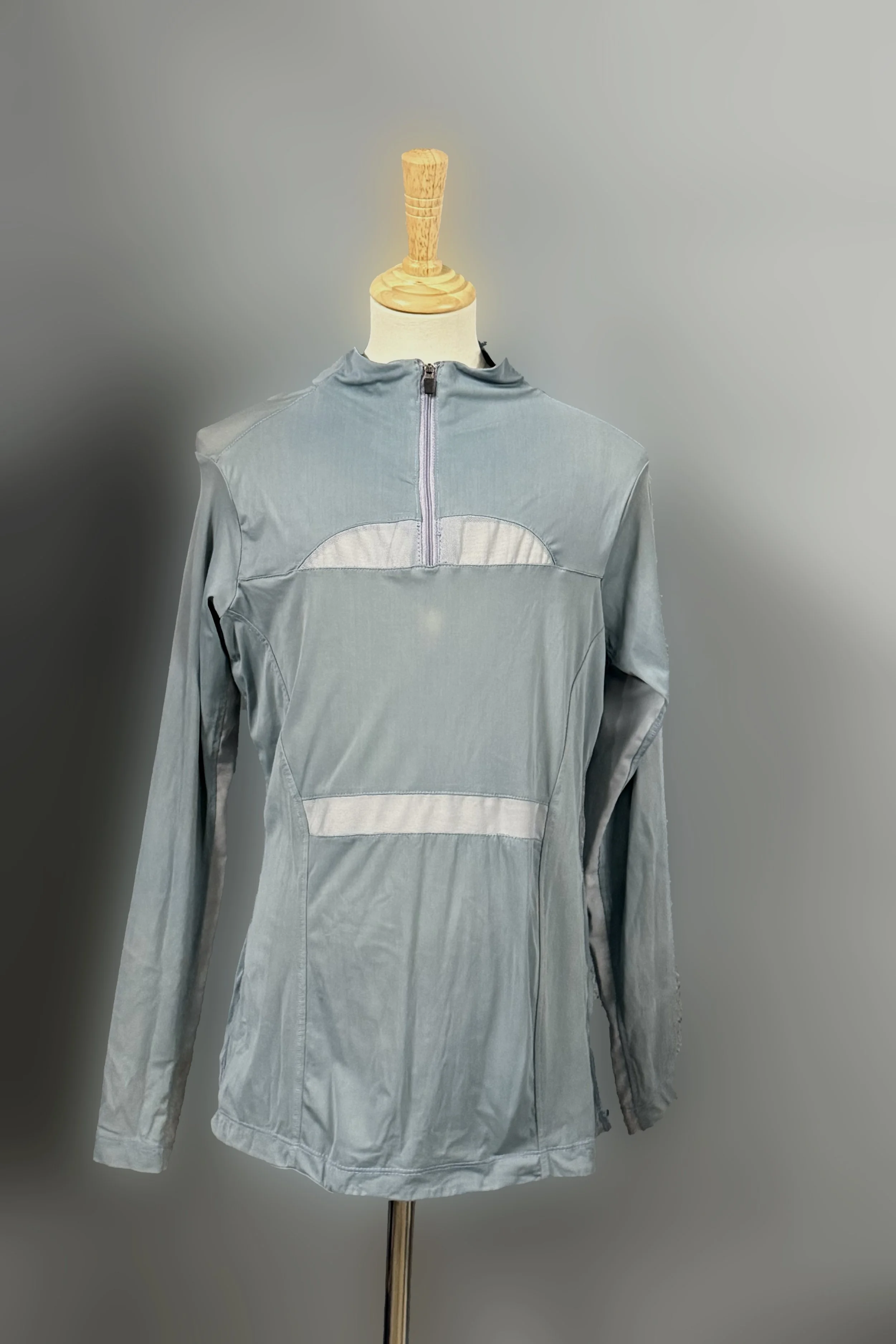 70 Degrees 1/4 Zip Long Sleeve Sunshirt In Light Blue - XS