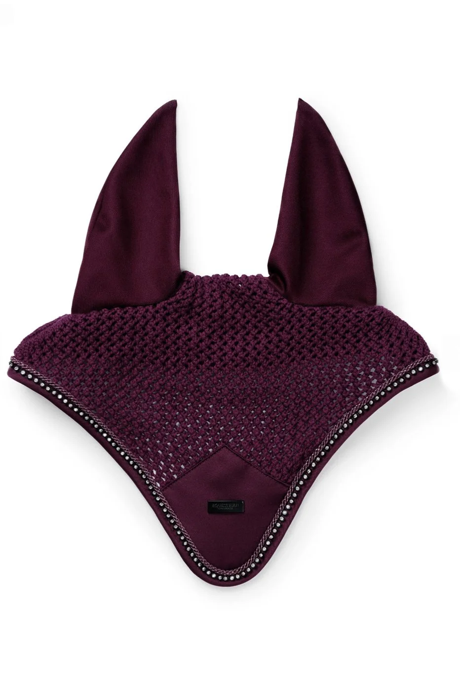 Equestrian Stockholm Ear Bonnet Modern Crystal In MAUVE WINE