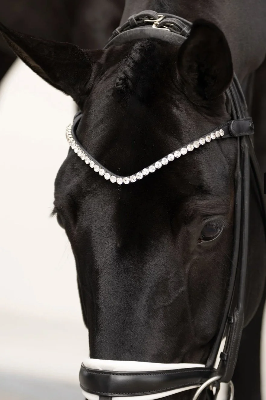 Equestrian Stockholm Browband In Faded CRYSTAL - 8 mm