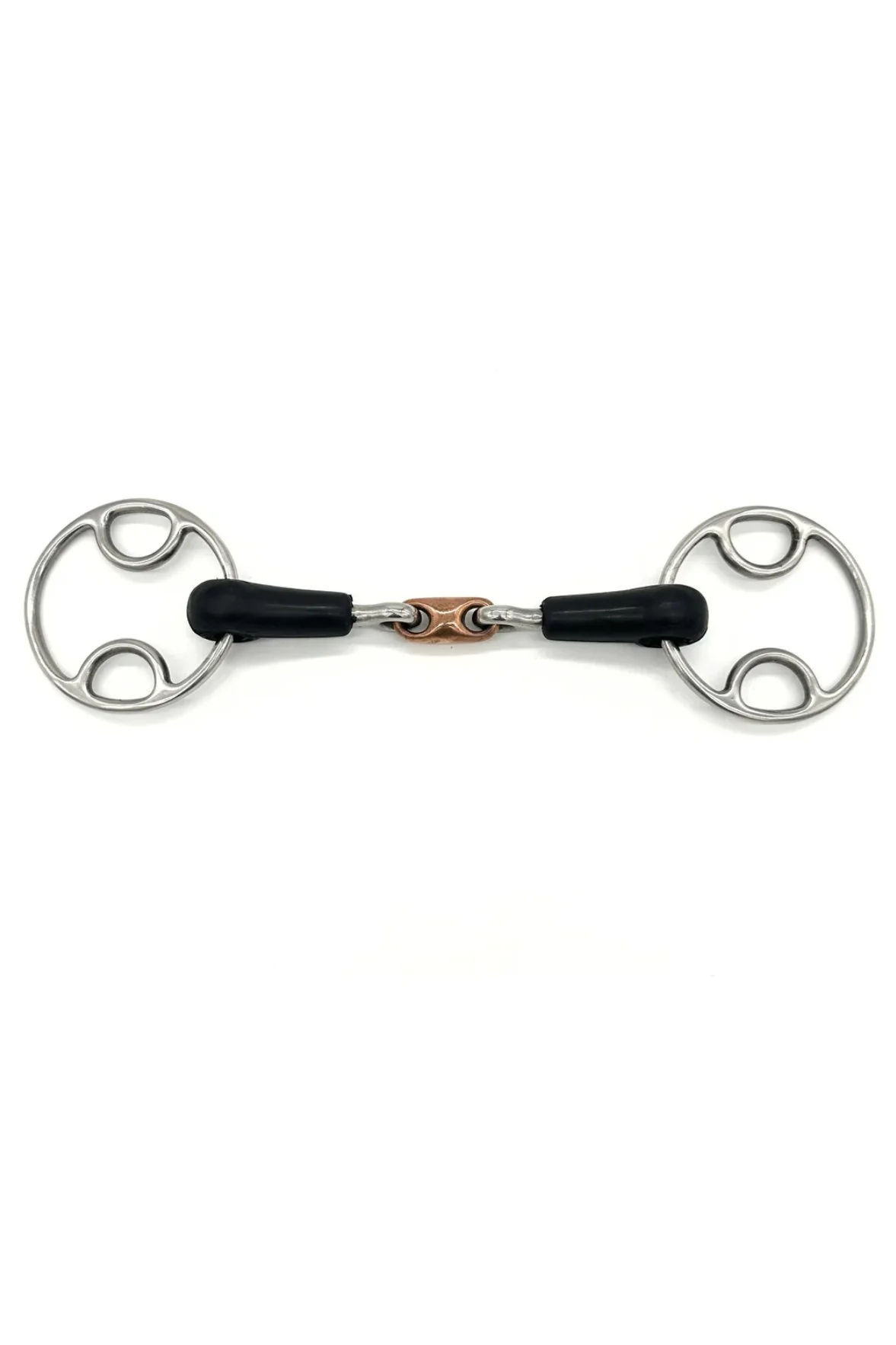 AJR Sports RUBBER COPPER FRENCH LINK BEVAL BIT