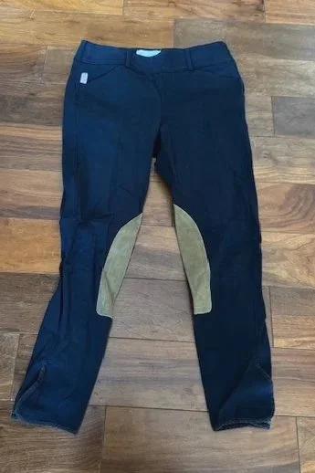 Tailored Sportsman Trophy Hunter #1964 Knee Patch Breech In Black & Blue Tan - 30L