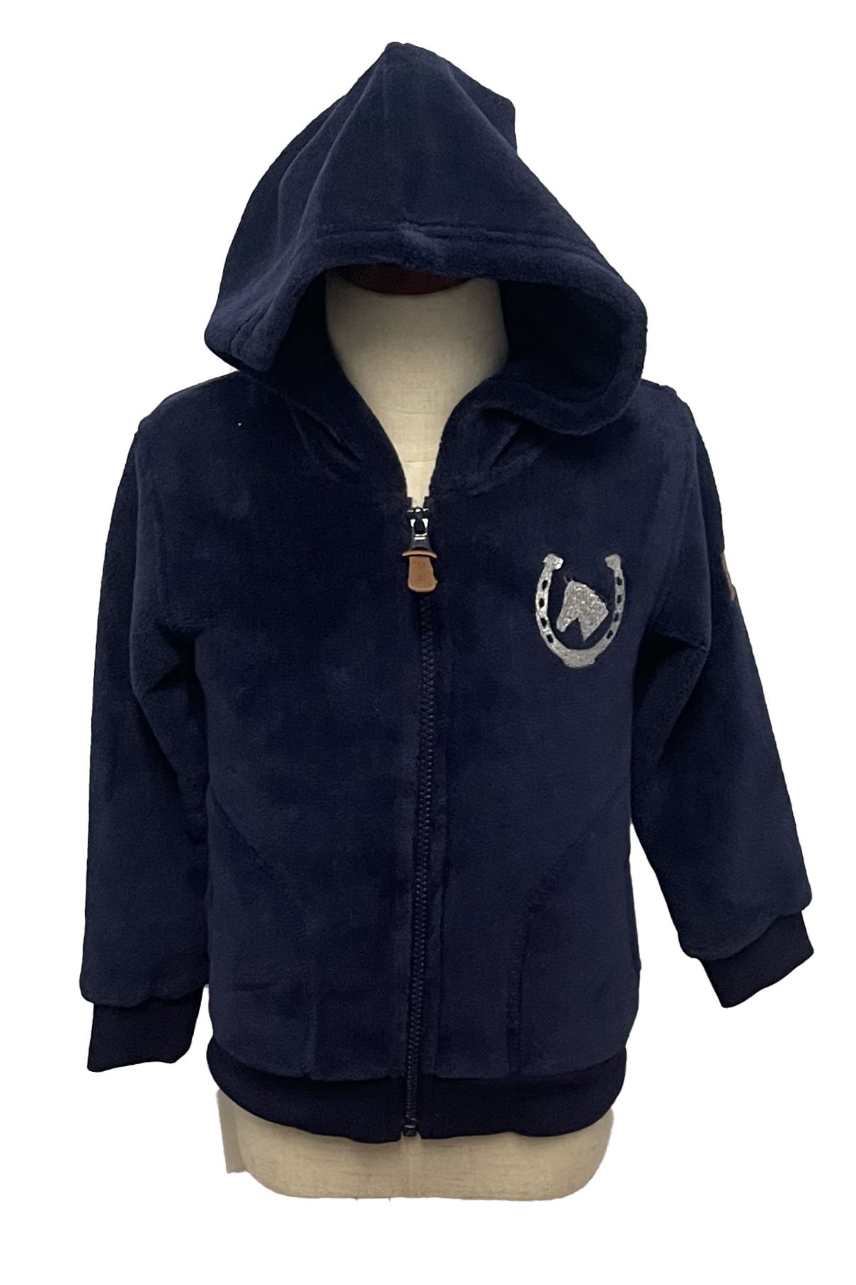 HKM Funny Horses Soft Fleece Jacket In Navy - Kids 4-6 - 2nd Round Equestrian