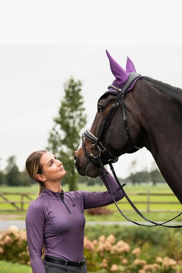 QHP Fayen Baselayer Sport Shirt In Vintage Violet - 2nd Round Equestrian