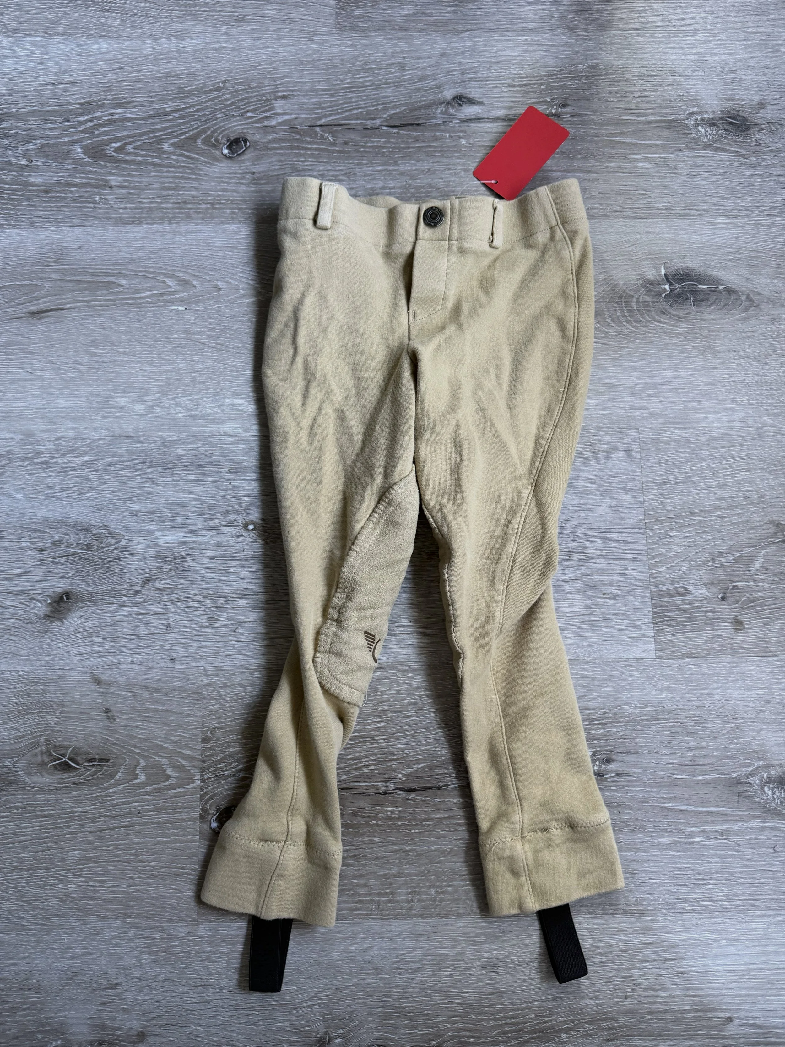 Tuffrider Cotton Pull On Jods In Tan - Kids 4