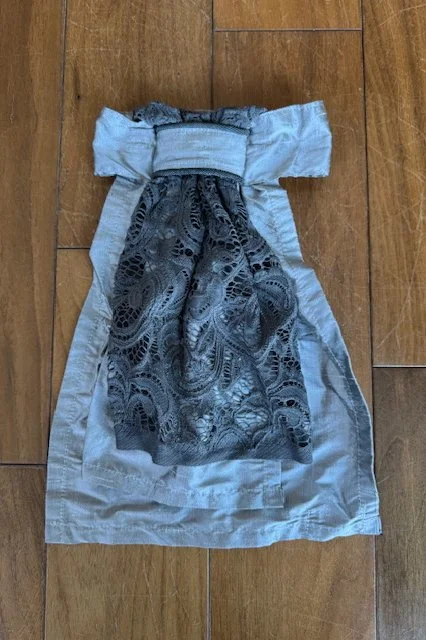 Stock Tie With Lace In Grey