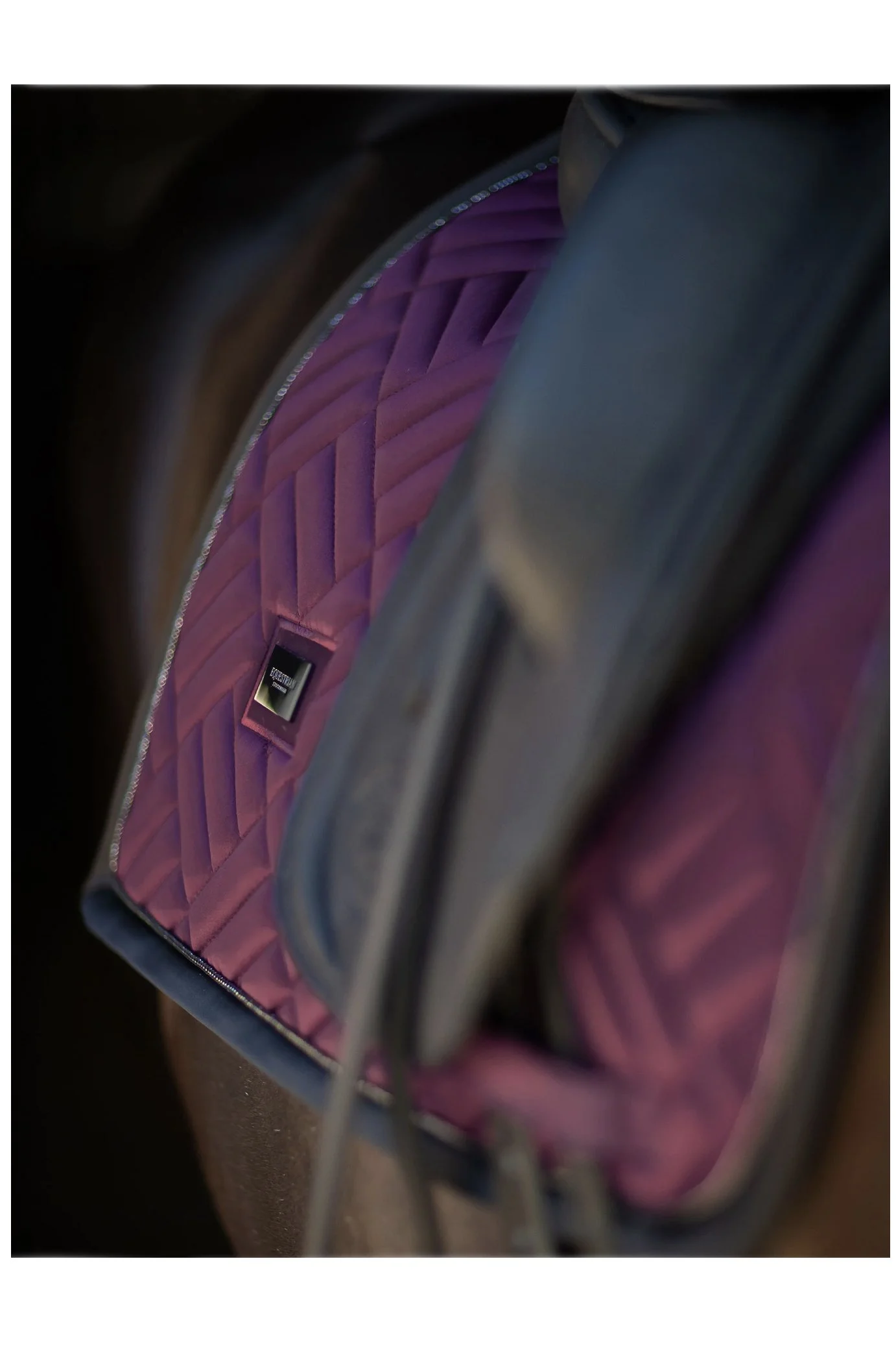 Equestrian Stockholm Dressage Saddle Pad In Modern Purple Night