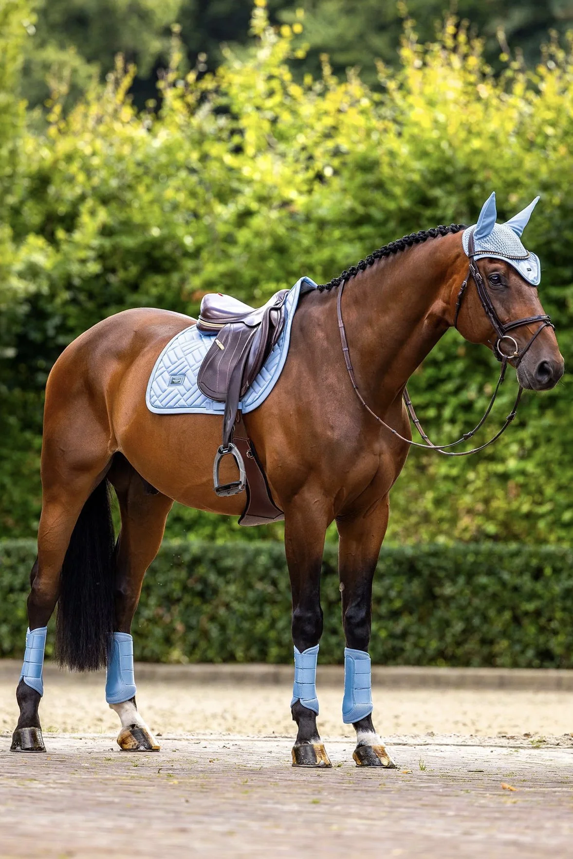 Equestrian Stockholm Jump Saddle Pad Modern In MIDSUMMER BLUE