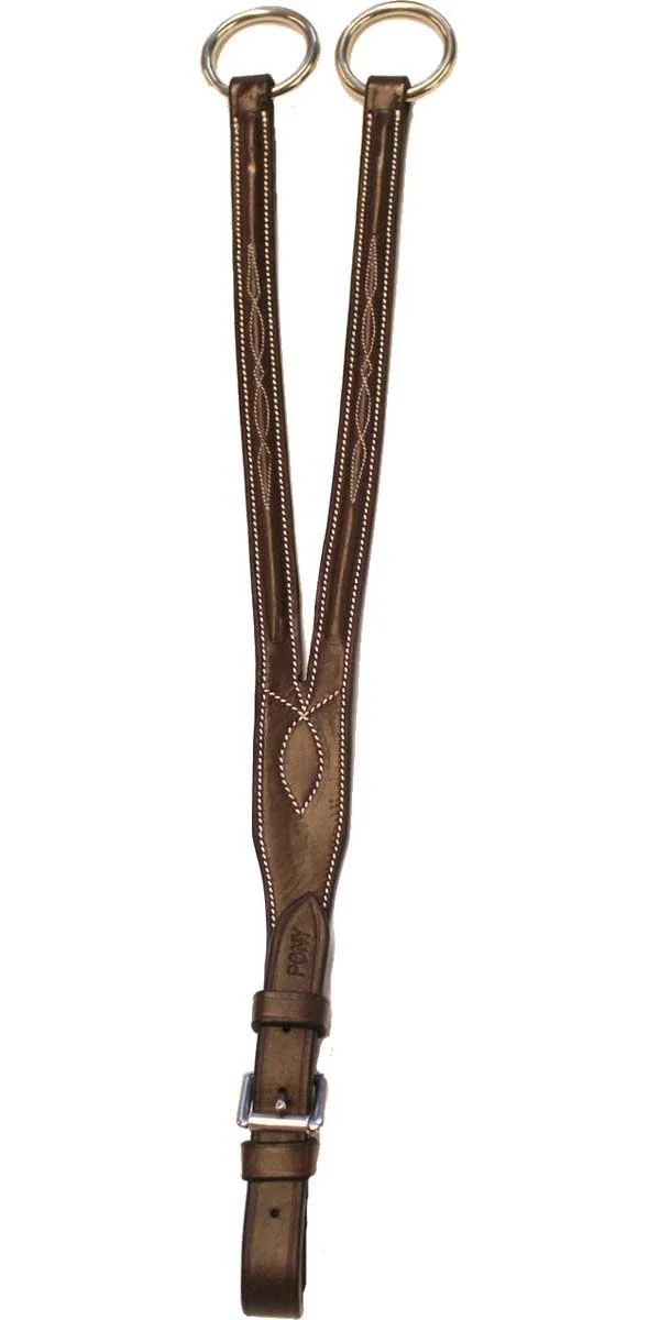Henri De Rivel Raised Fancy Stitched Running Martingale Attachment In Havana - Cob