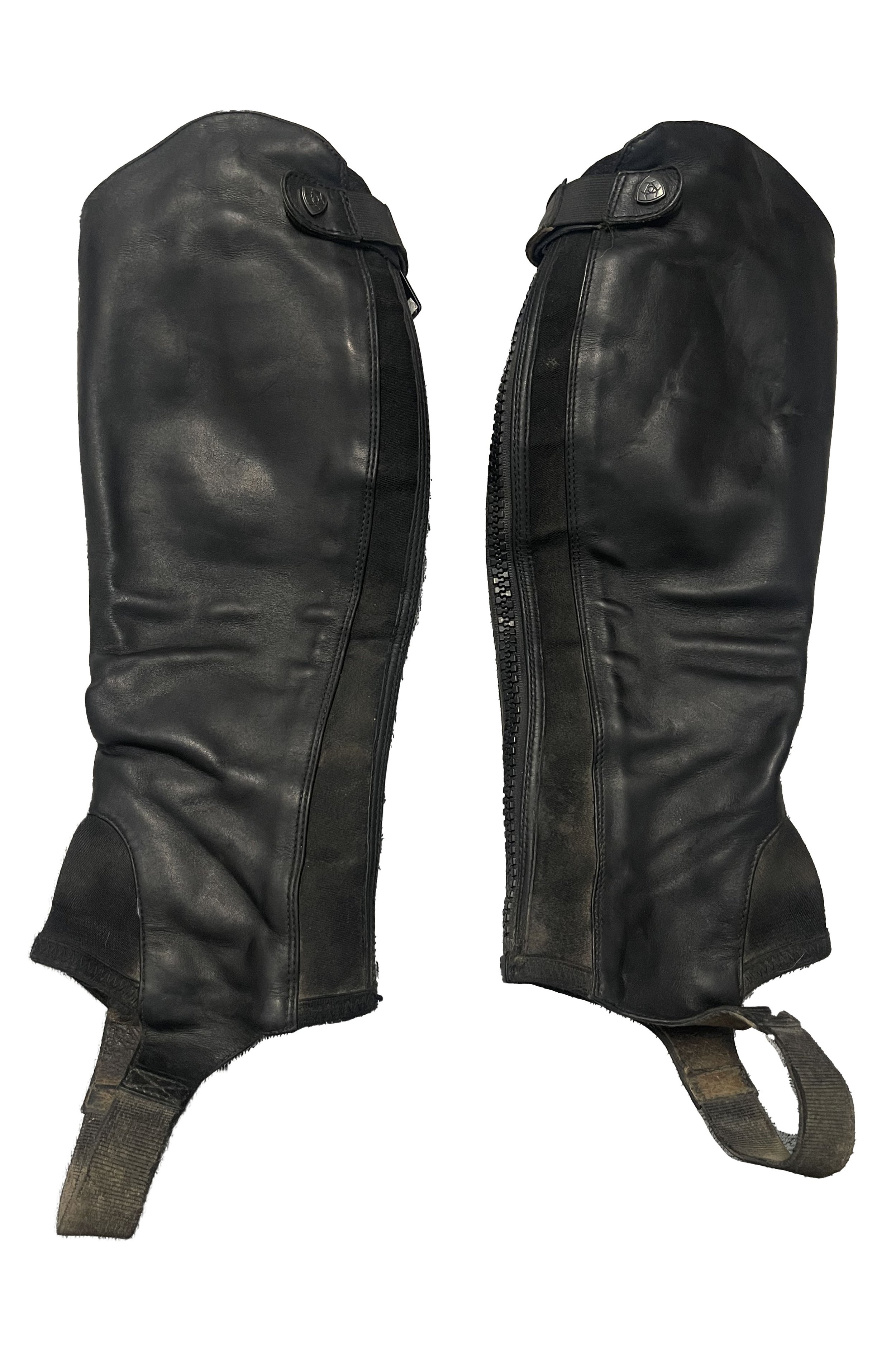 Ariat Close Contour Half Chaps In Black - Small - 2nd Round Equestrian