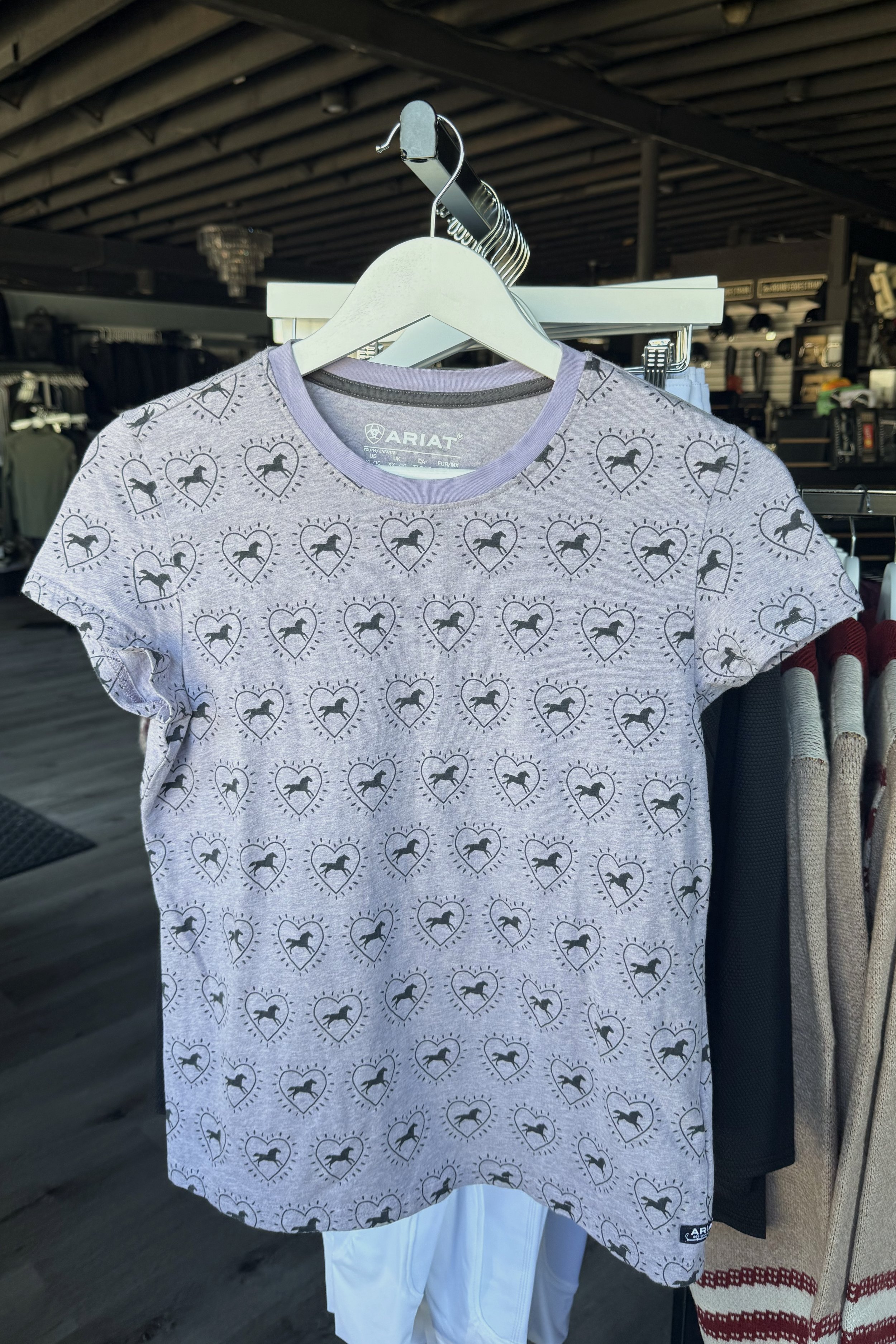 Ariat So Love Tee In Purple - Kids XXL