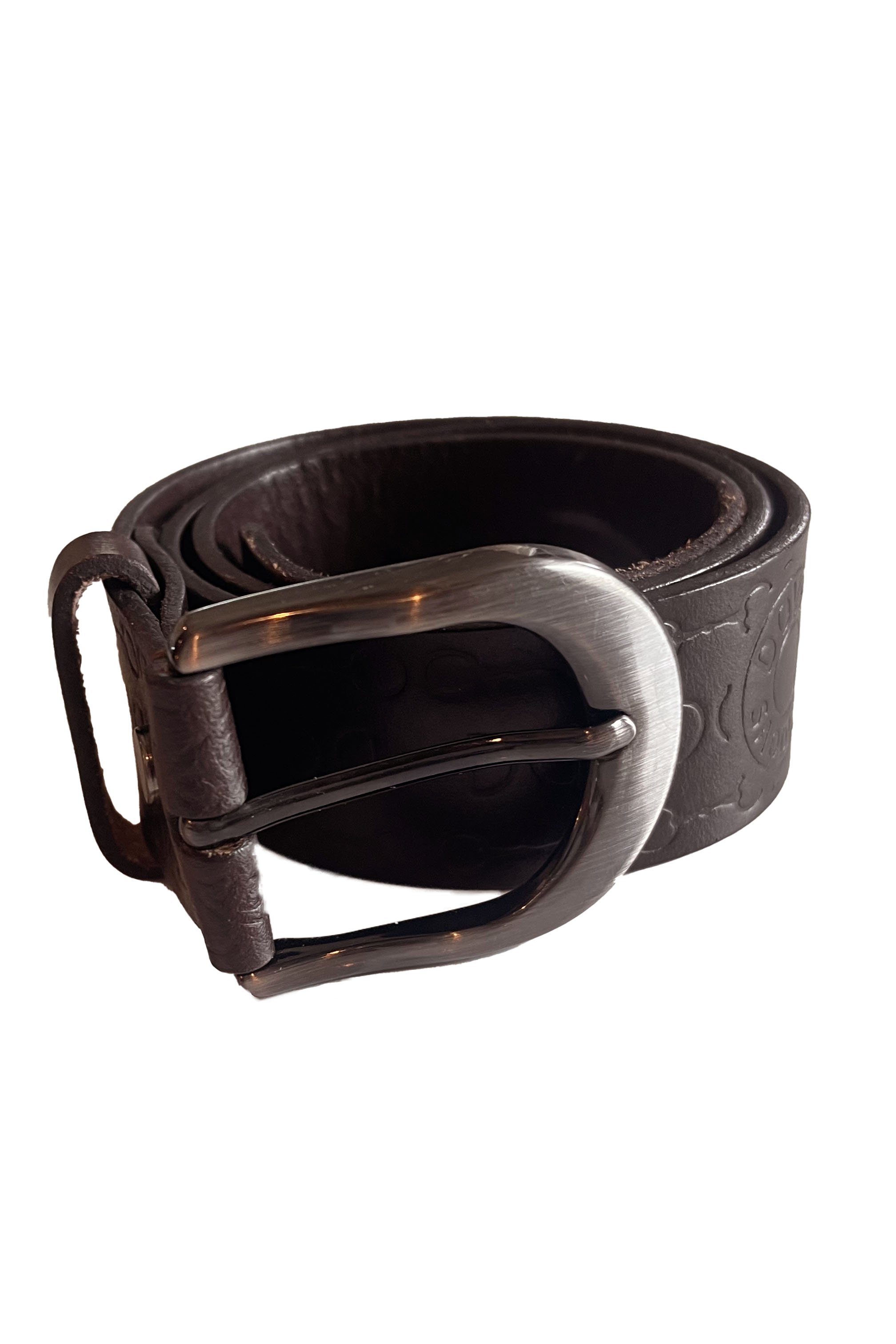 Dover Bit-by-Bitâ„¢ Embossed Leather Belt In Brown - 26