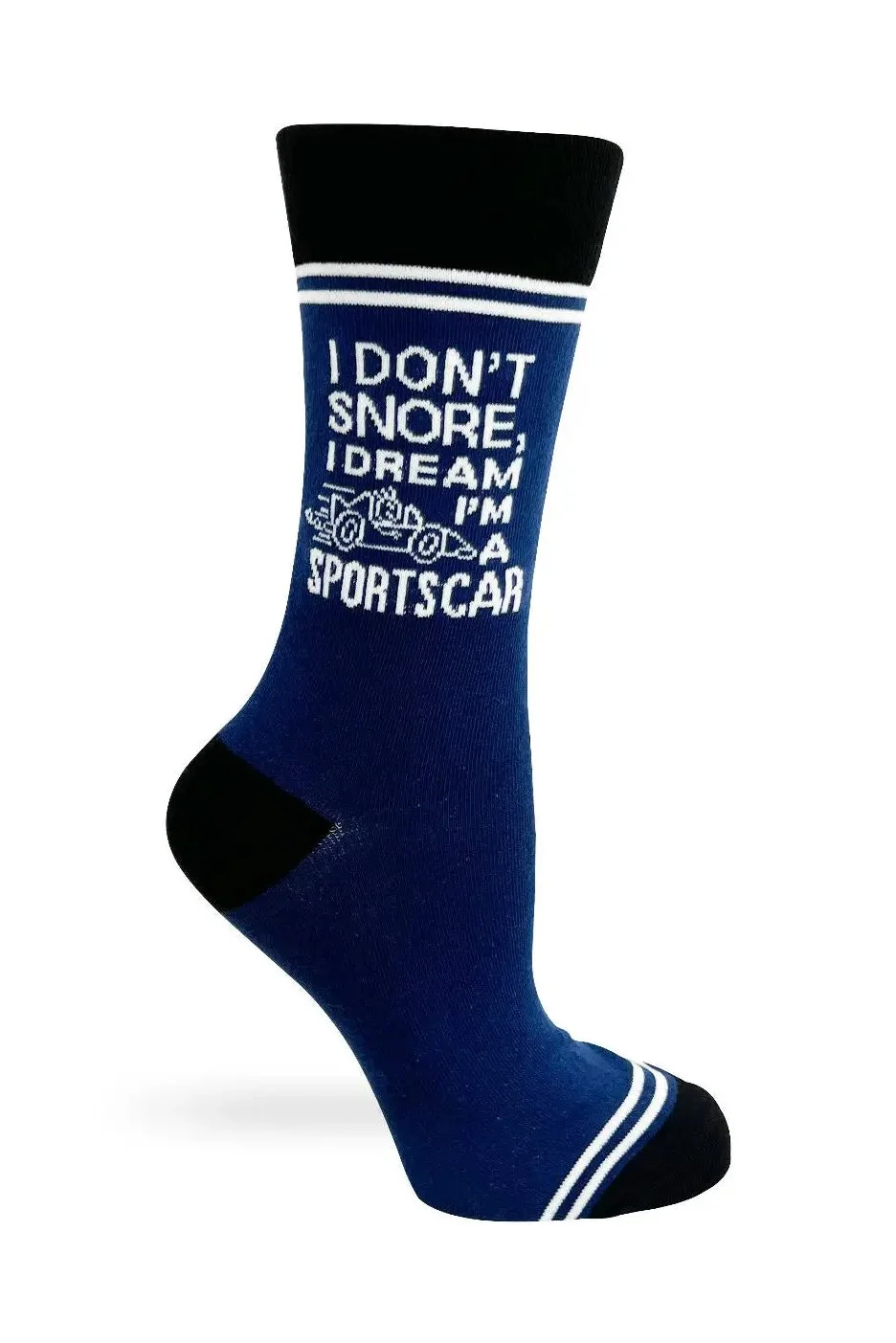 Hey Now Unisex Crew Socks - I Don't Snore, I Dream I'm A Sports Car