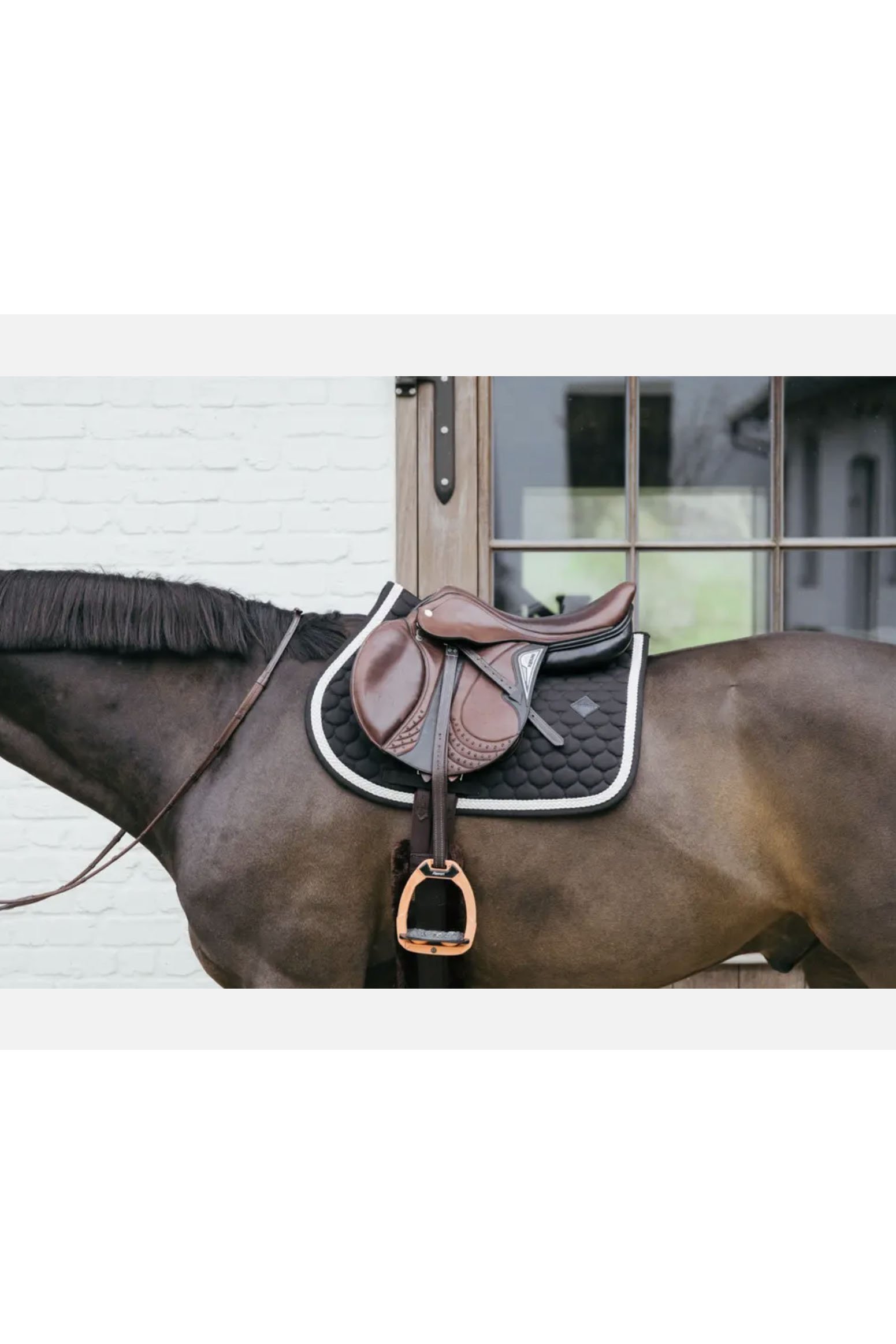 Kentucky Horsewear Saddle Pad Plaited Cord Jumping In Black - 2nd Round Equestrian