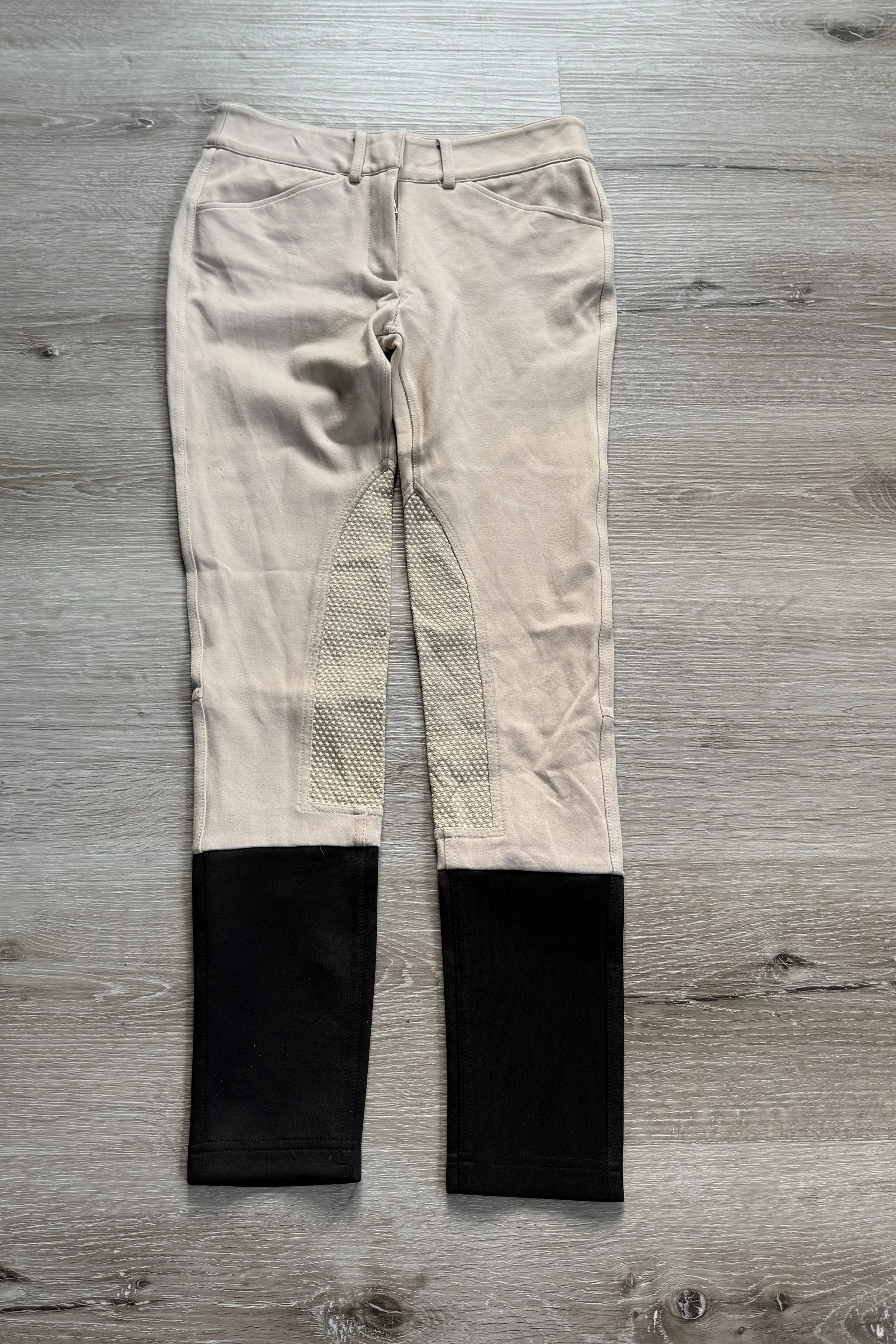 Kathryn Hall Kaki Knee Grip Breech In Tan - Kids 14