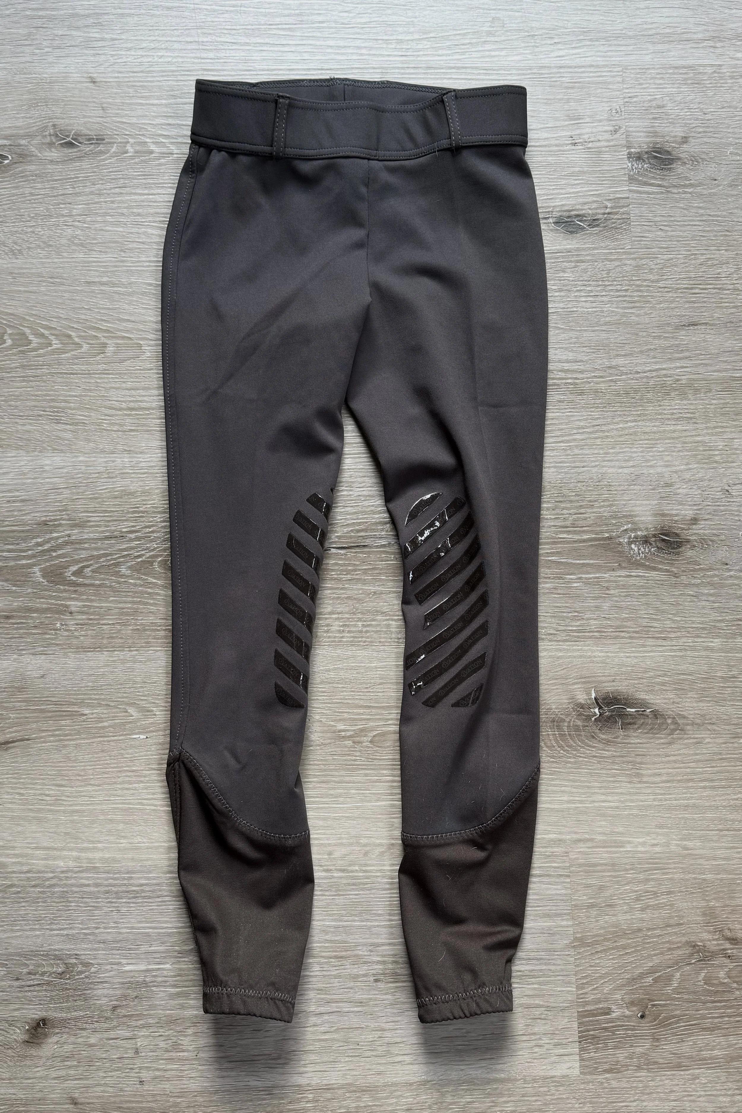 Ovation Winter Knee Grip Tights In Grey - Kids Small