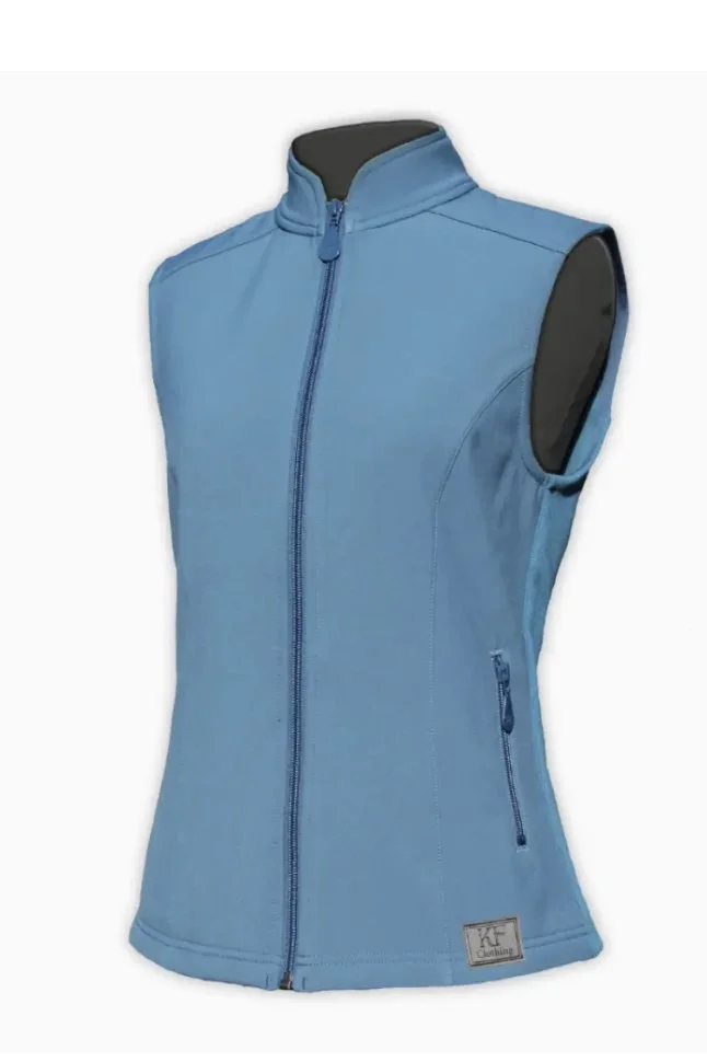 KF Clothing Plain Jane Soft Shell Vest In Teal - Small