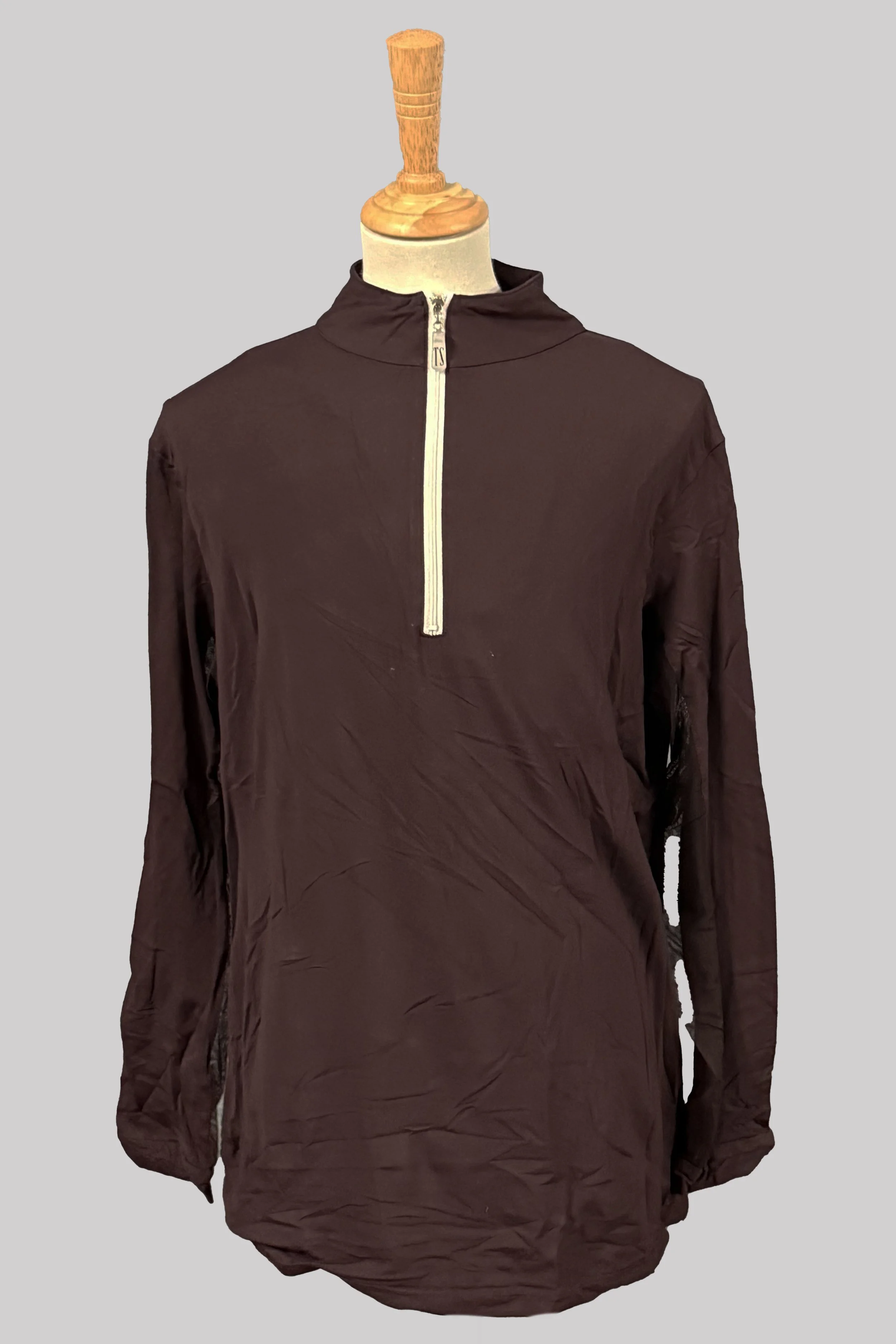 Tailored Sportsman IceFil Quarter-Zip Long Sleeve Sun Shirt In Chocolate - Large