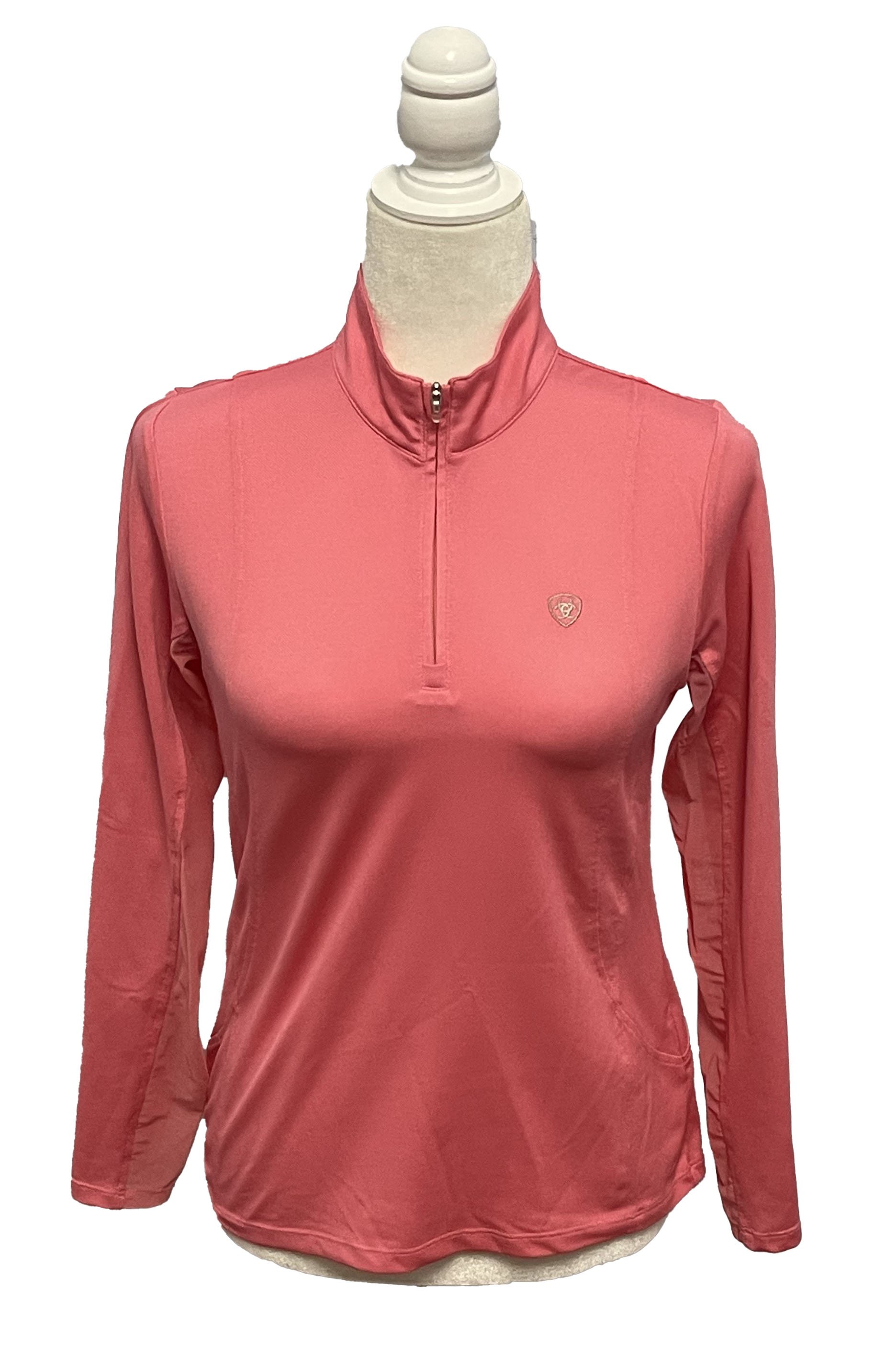 Ariat Long Sleeve Sunstopper In Coral - Kids XL - 2nd Round Equestrian
